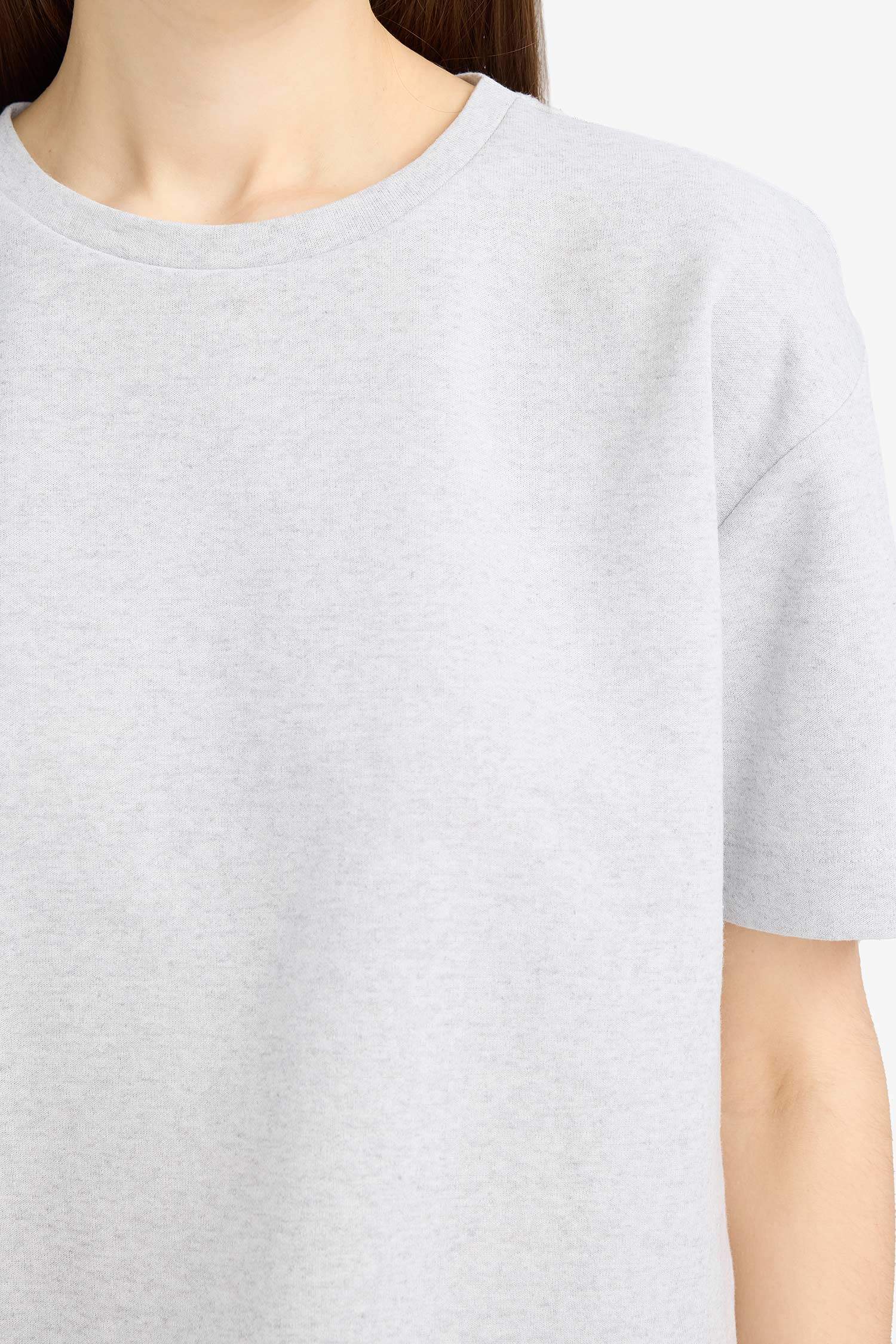 Relax Fit 2'li Takım Bisiklet Yaka Kısa Kollu Üst Beli Lastikli Uzun Alt