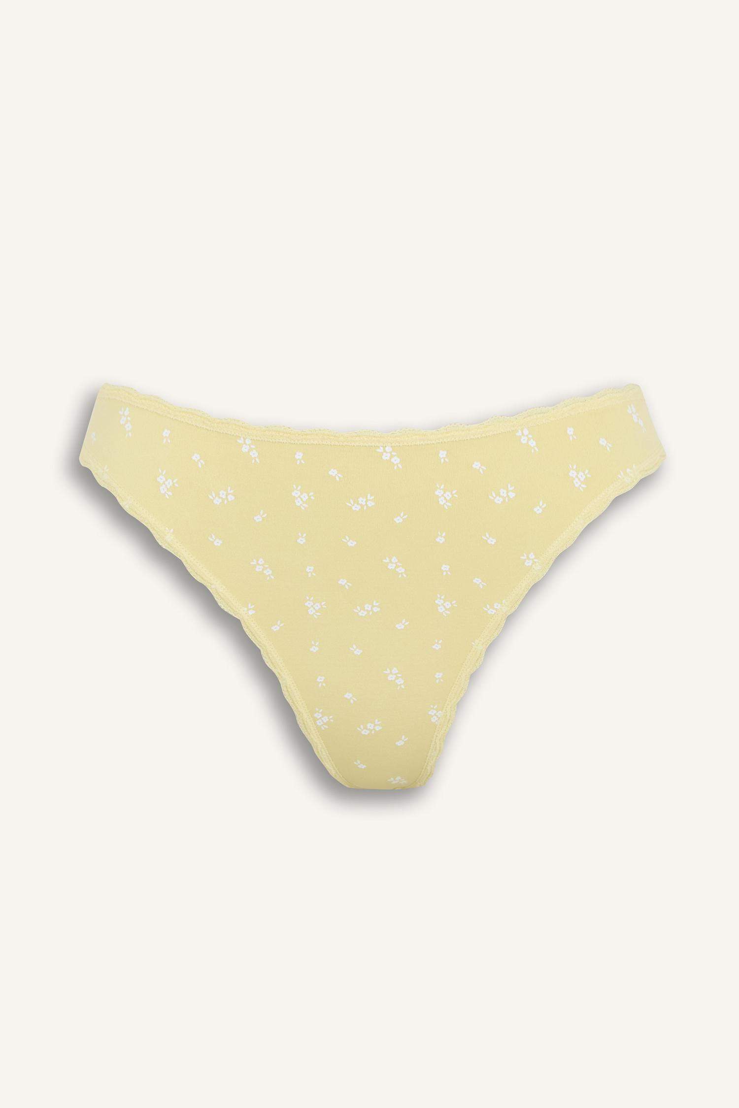 2'li Takım Desenli Seamless Kumaş Bralet Külot-Fall in Love