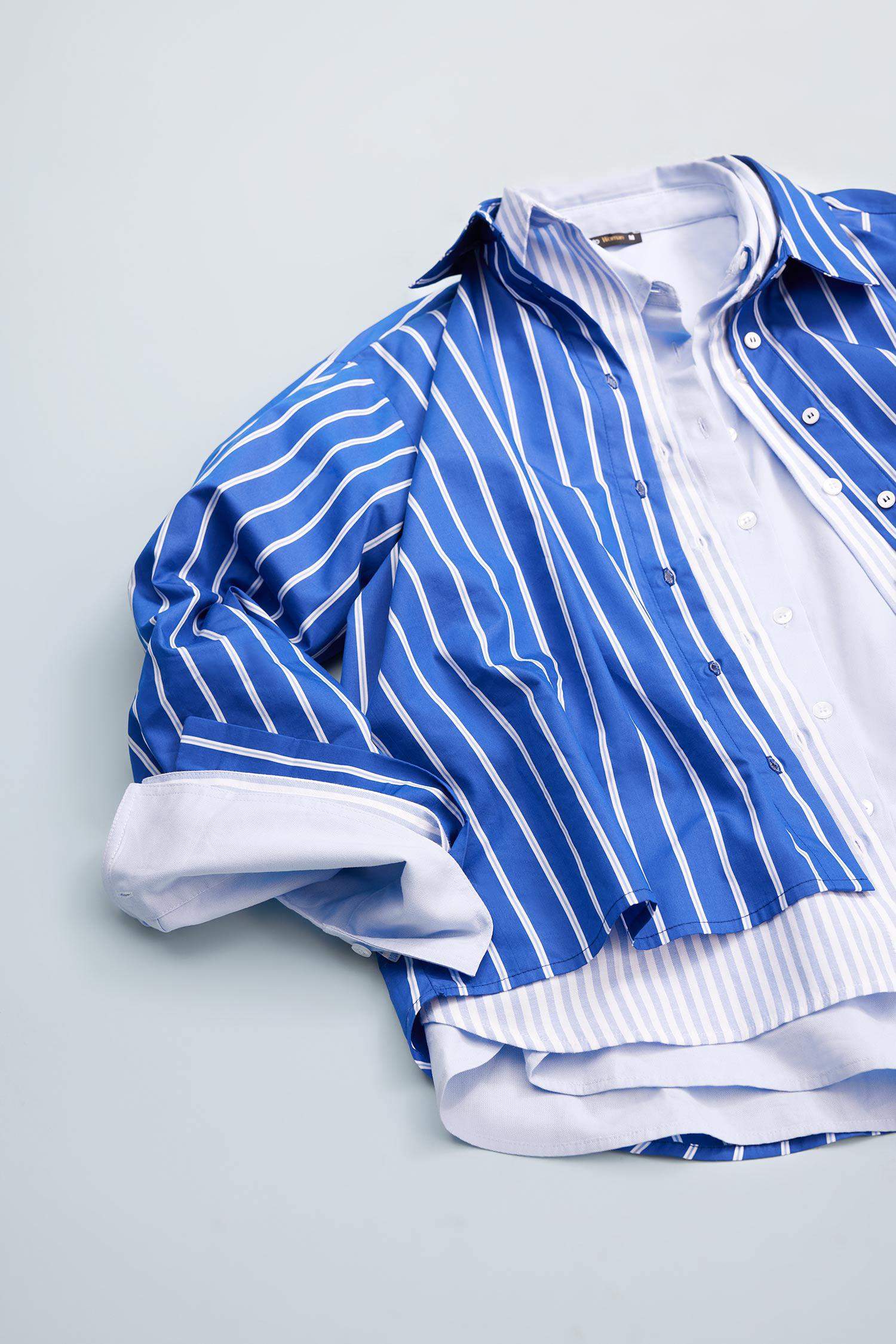 Oversize Geniş Kalıp Çizgili Poplin Uzun Kollu Gömlek