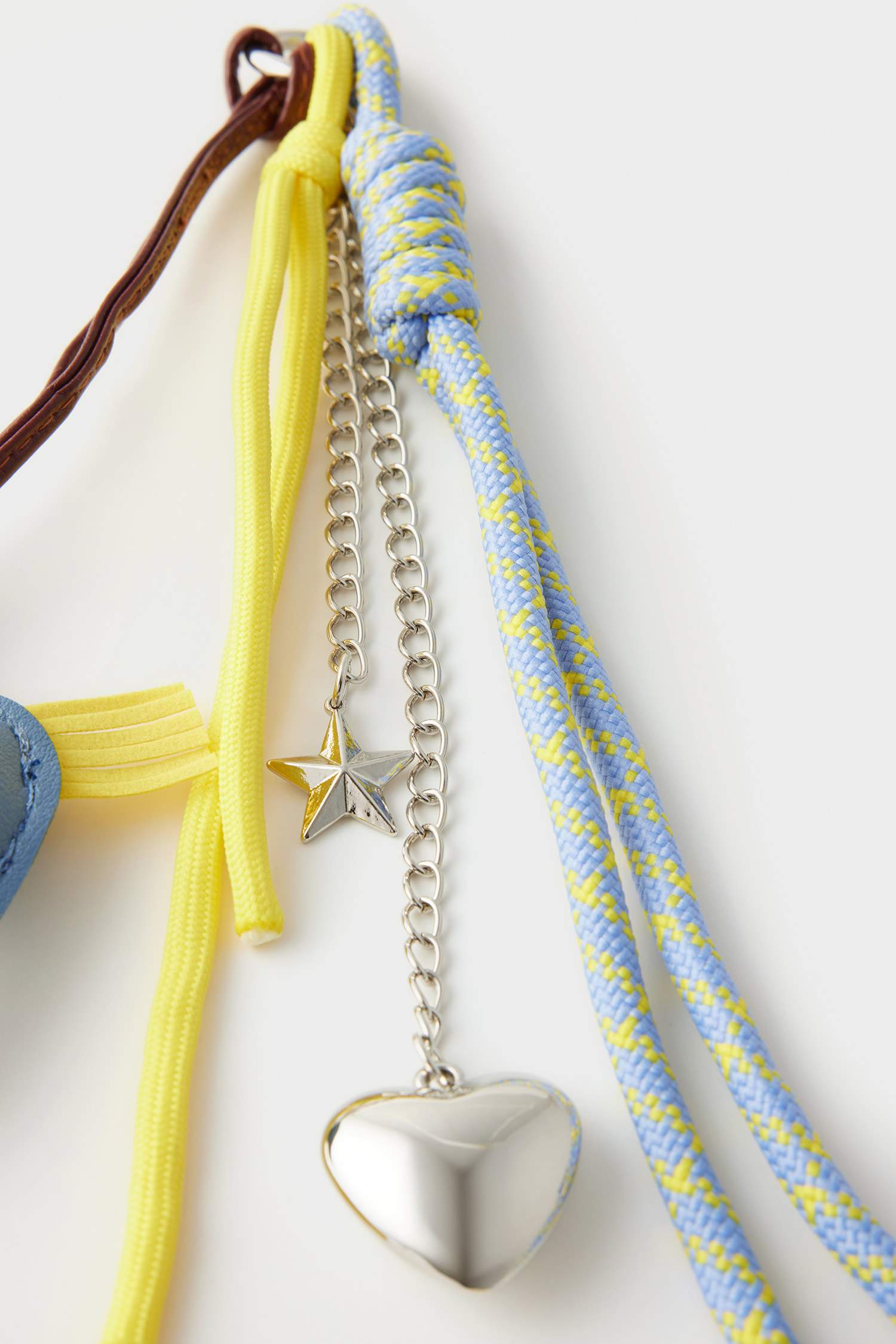 Mavi Lucky Horse Charm Suni Deri Charm Anahtarlık