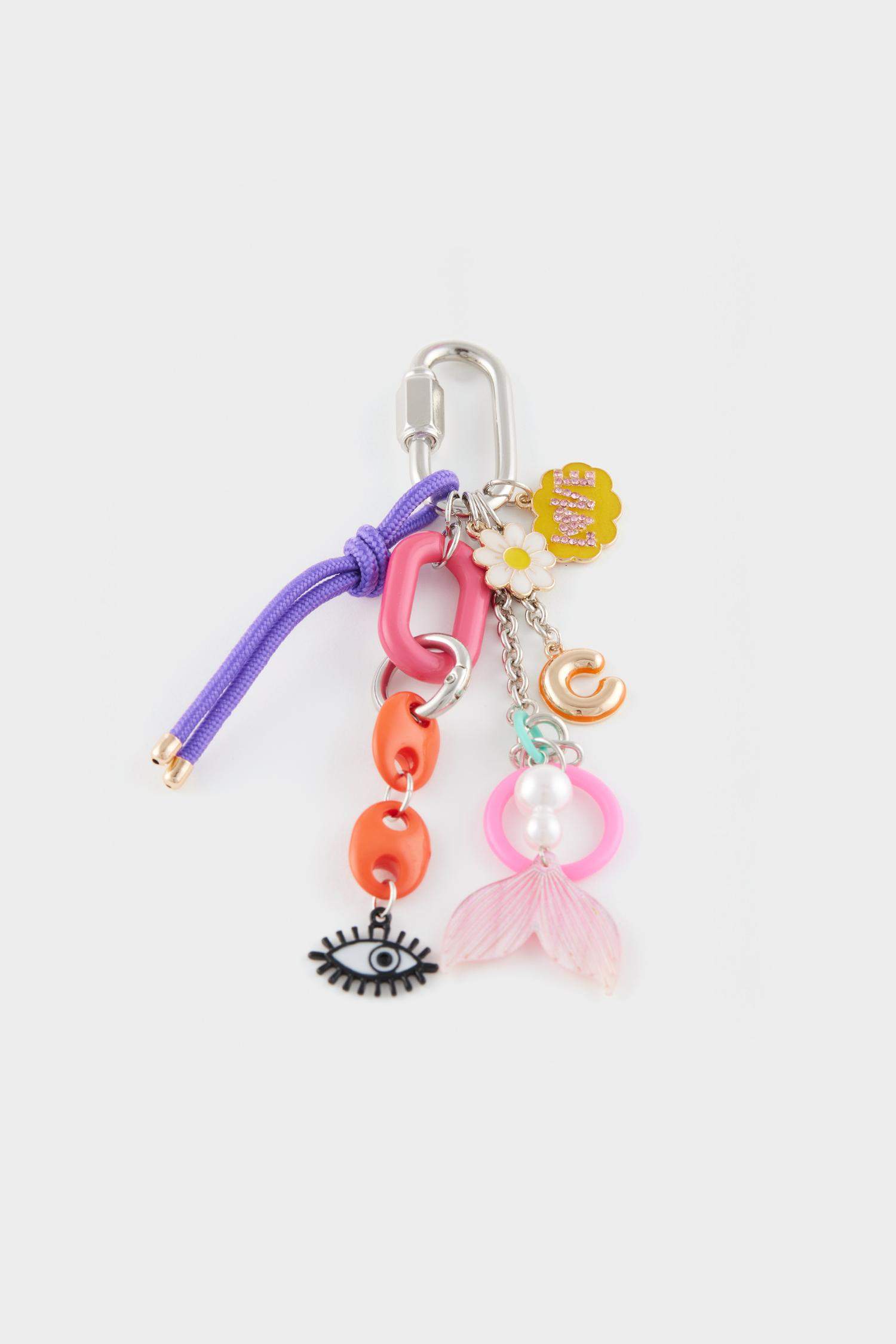 Porte-clés avec détails colorés pour femme