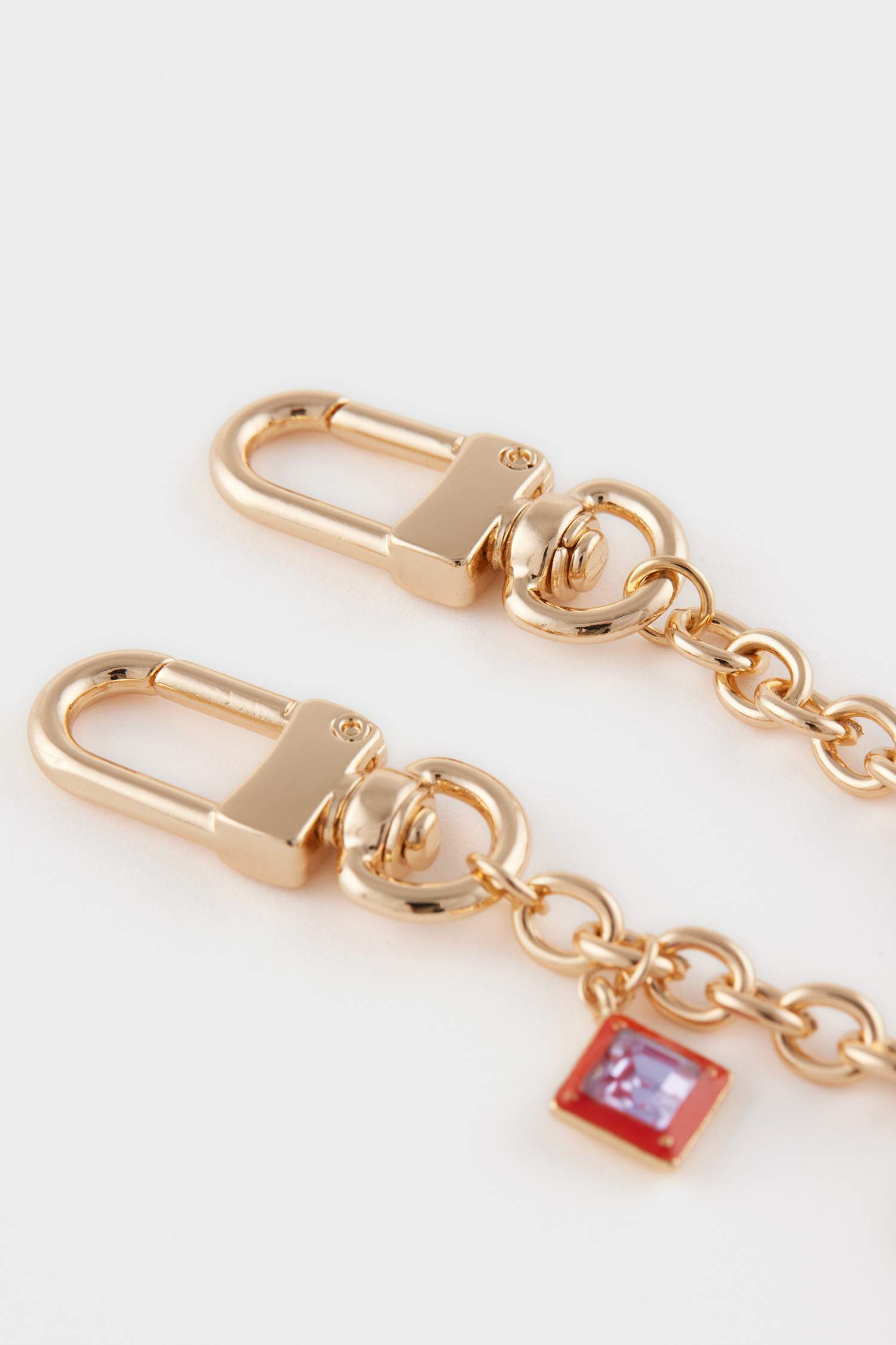 Woman Ivory Detailed Charm Keychain