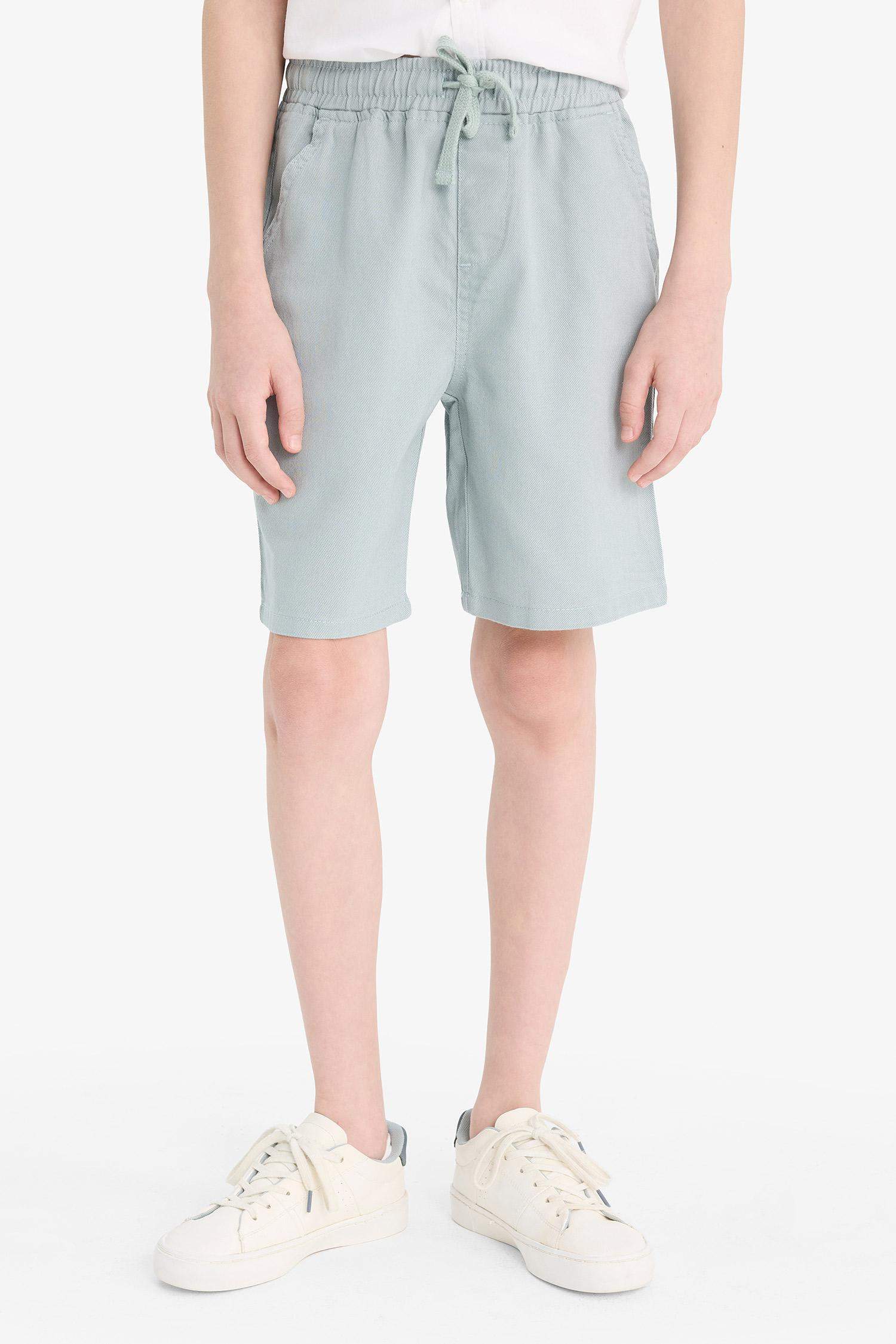 Erkek Çocuk Beli Lastikli Gabardin Şort