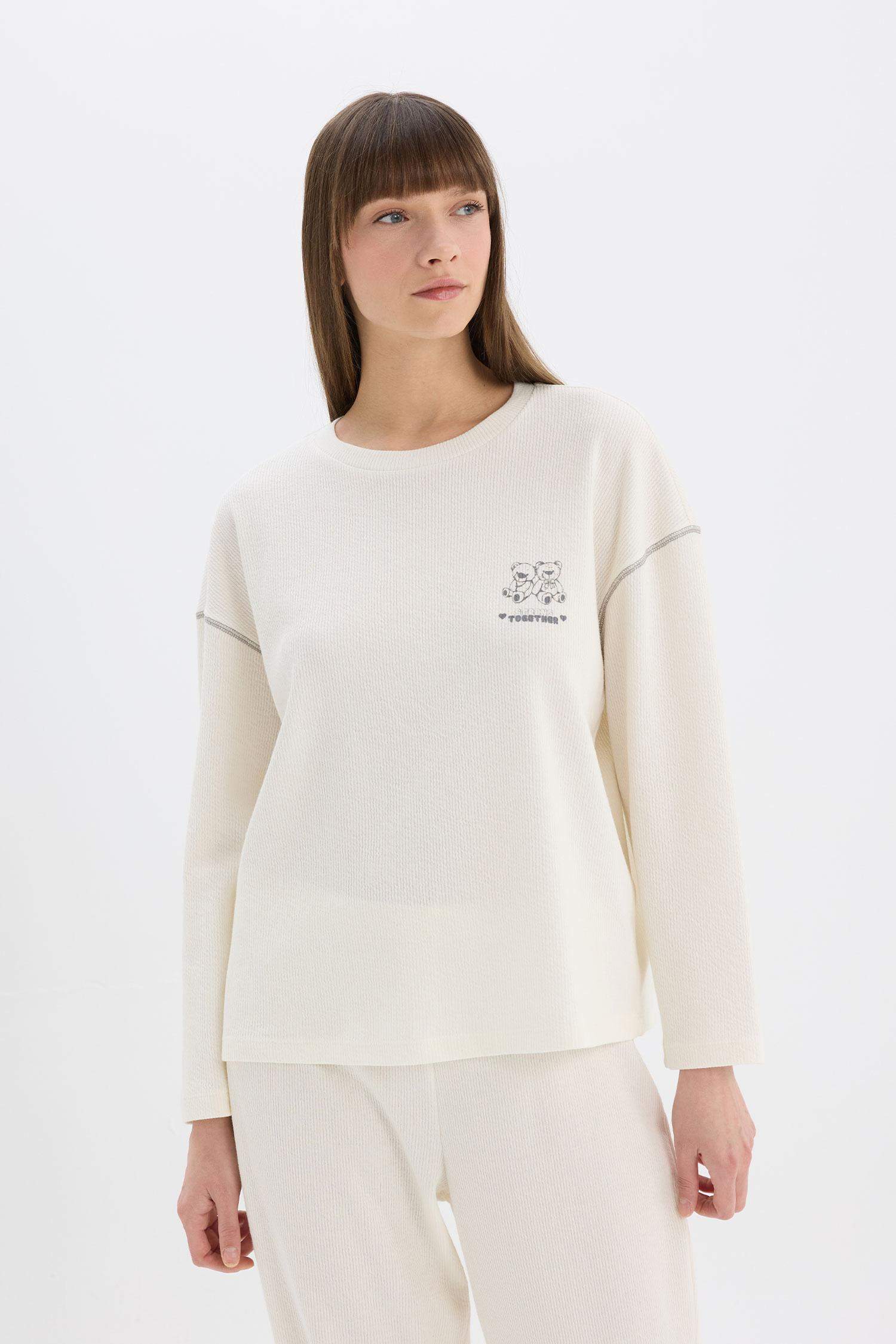 Пижама для Дня Святого Валентина, состоящая из вельветовой рубашки с длинными рукавами и пижамных брюк с эластичной талией