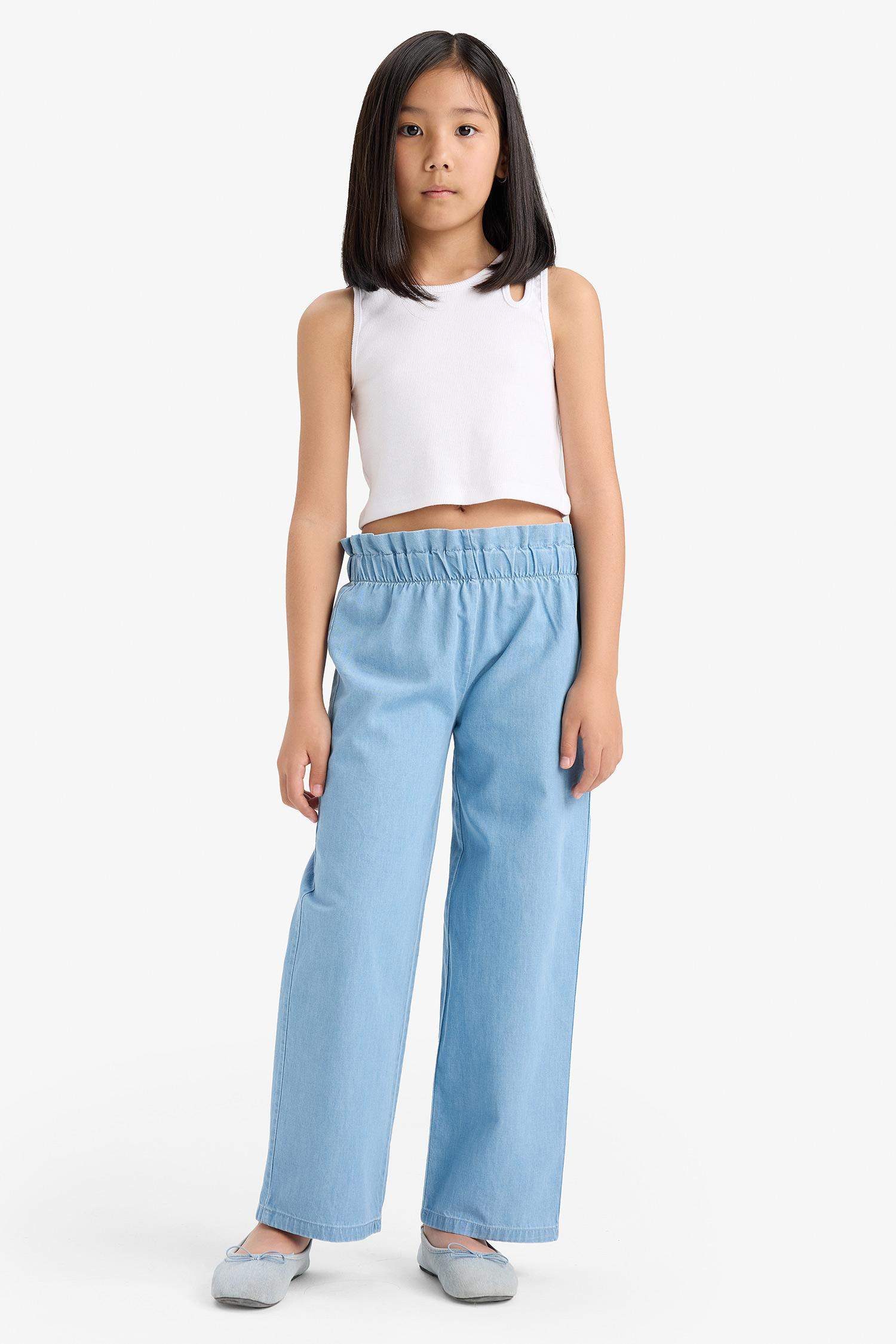 Kız Çocuk Wide Leg Jean Pantolon