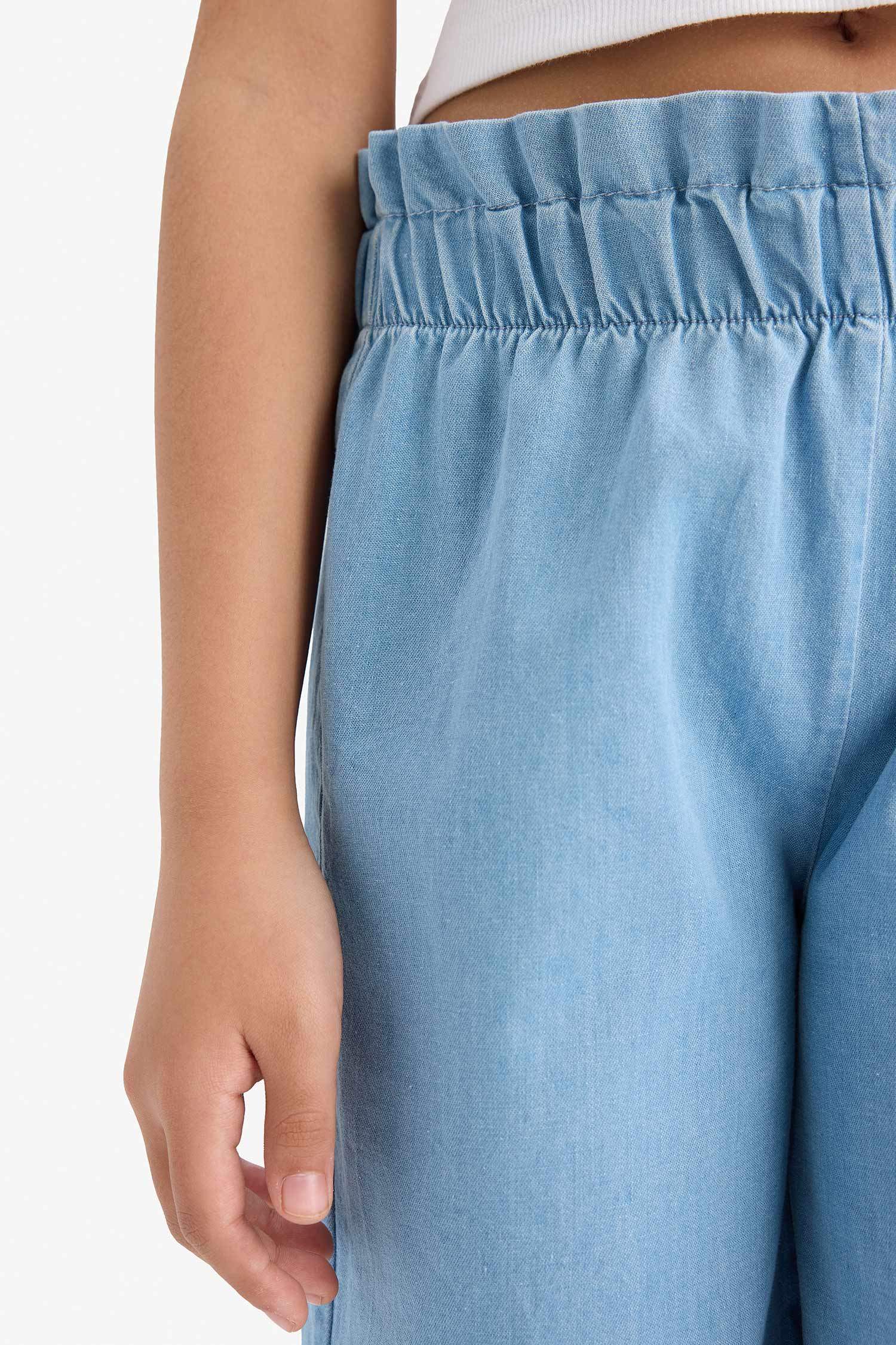 Kız Çocuk Wide Leg Jean Pantolon