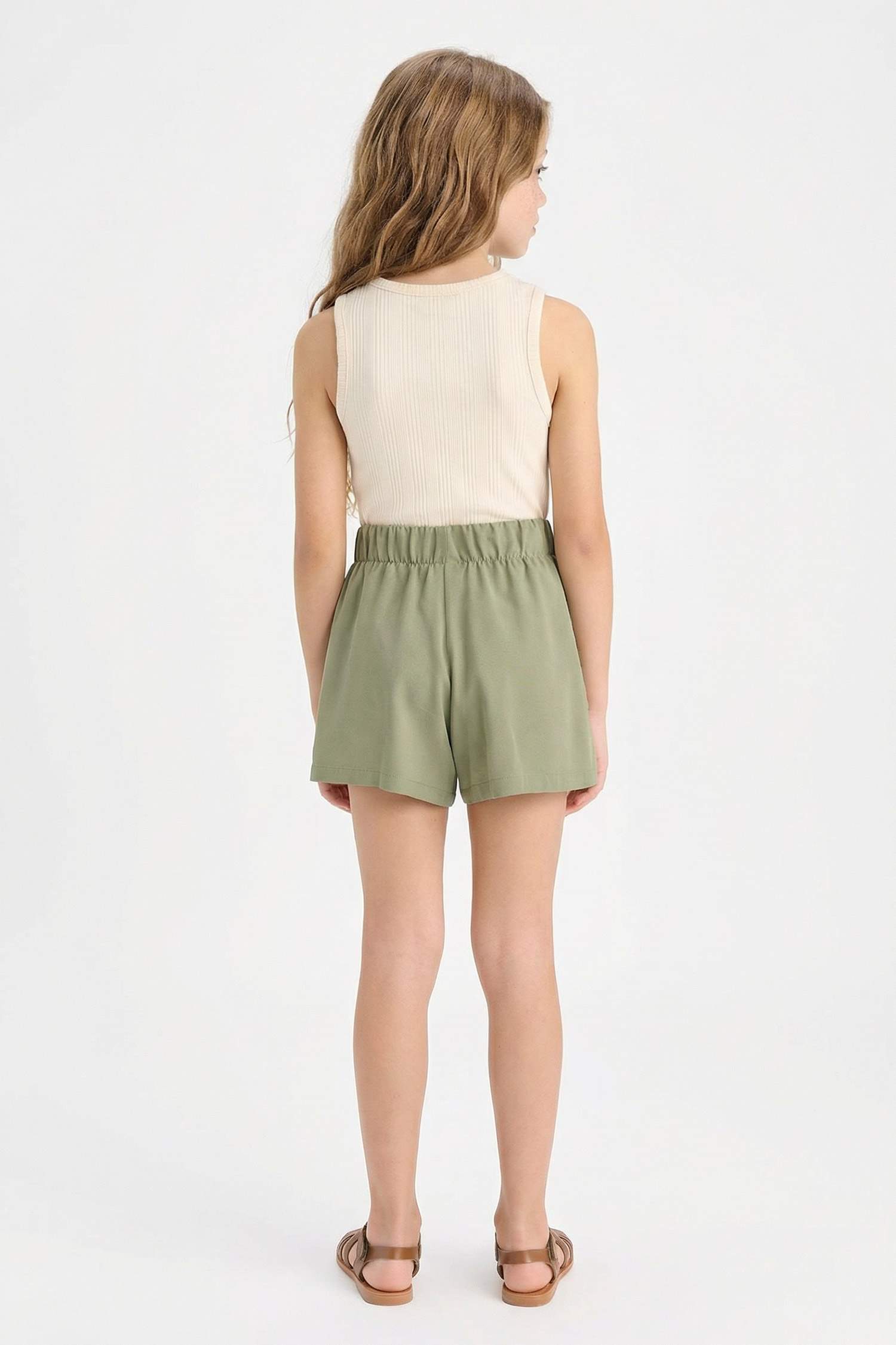 Girl Elastic Waist Shorts