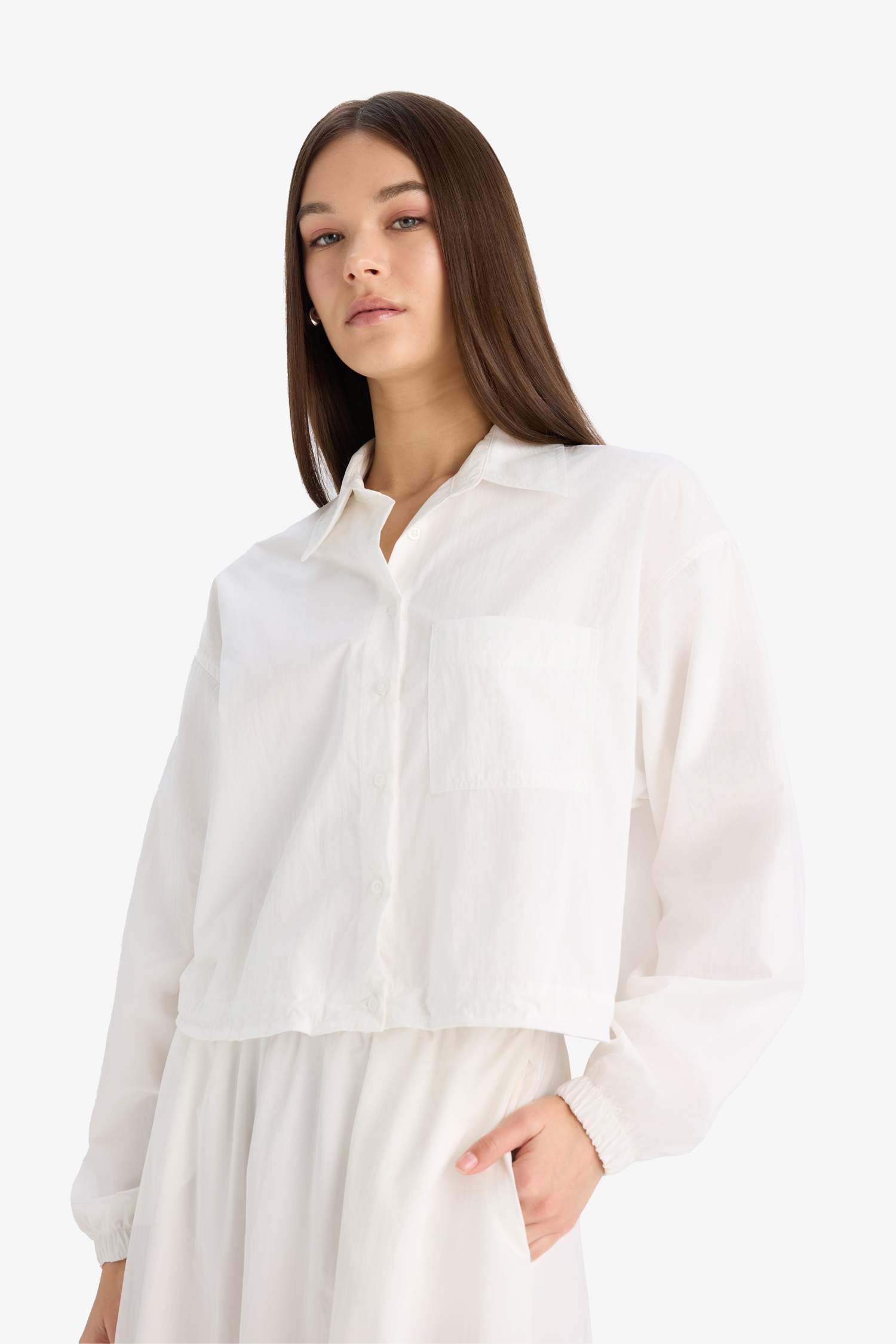 Oversize Fit Parachute Long Sleeve Shirt