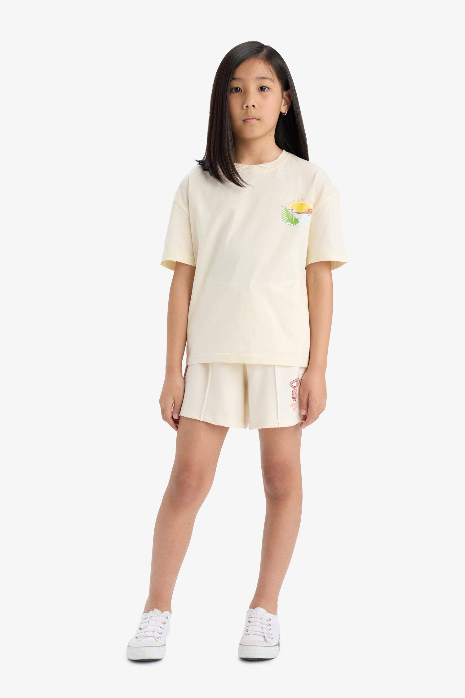 Kız Çocuk NBA Miami Heat Beli Lastikli Şort