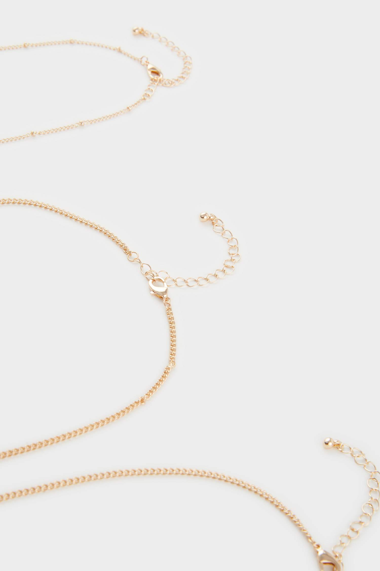 Kadın 3'lü Gold Kolye