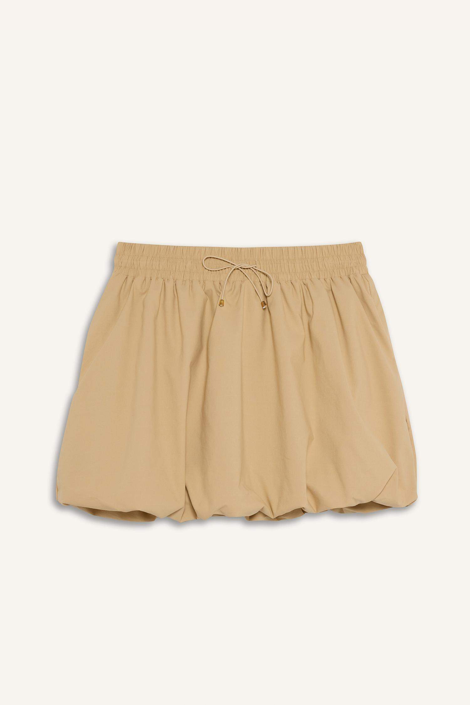 Юбка Balloon Fit с высокой талией, мини из тафты и терри хлопка