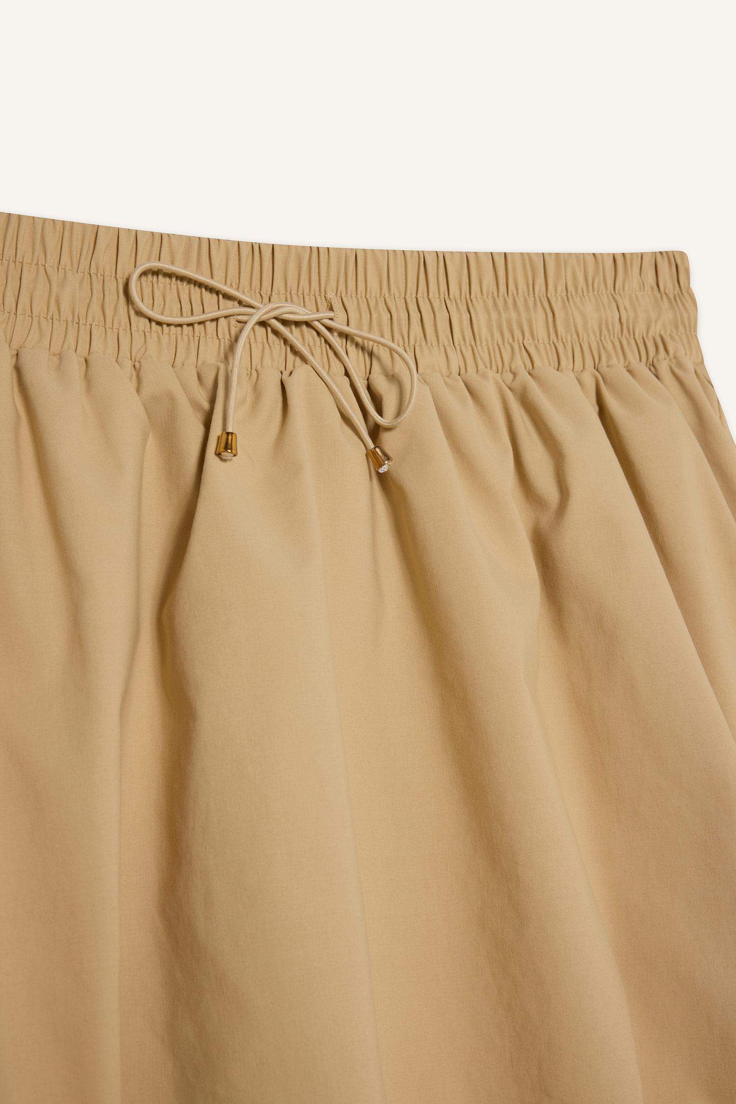 Юбка Balloon Fit с высокой талией, мини из тафты и терри хлопка