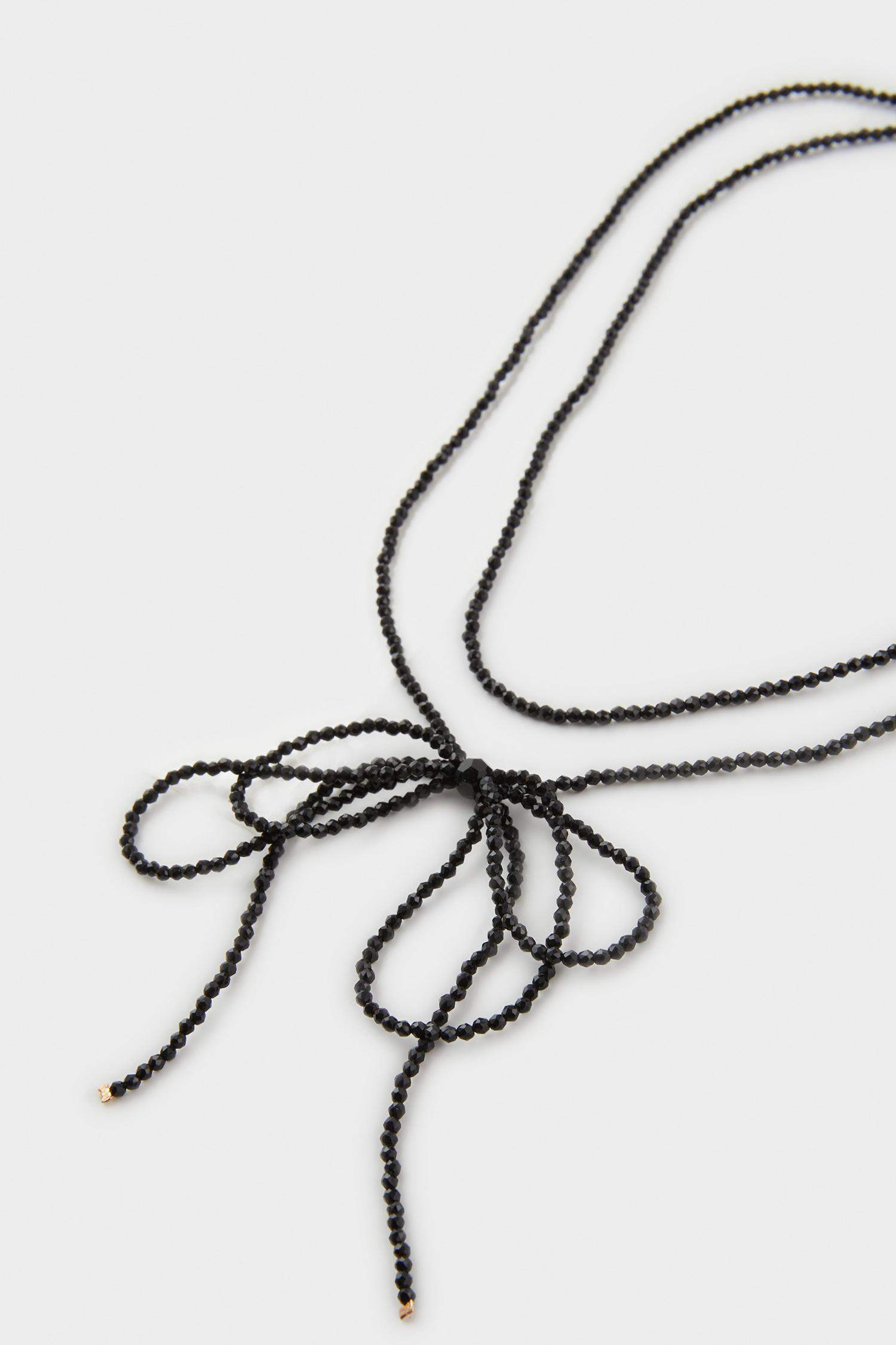 Collier cordon noir pour femme