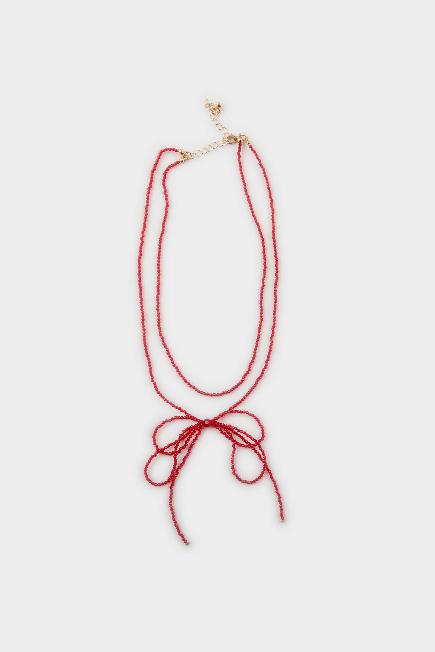 Collier cordon rouge pour femme