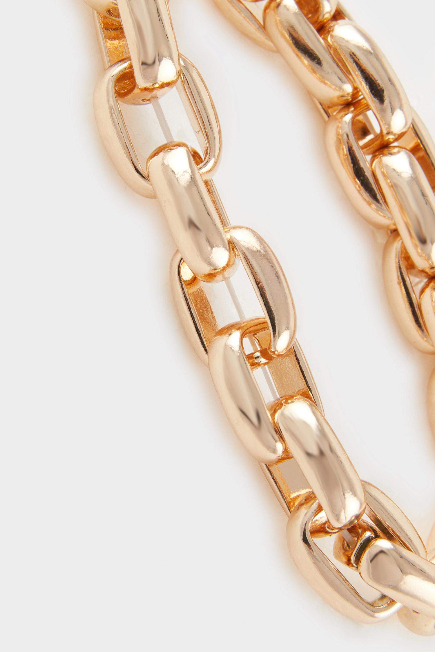 Kadın Kalın Zincir Gold Bileklik