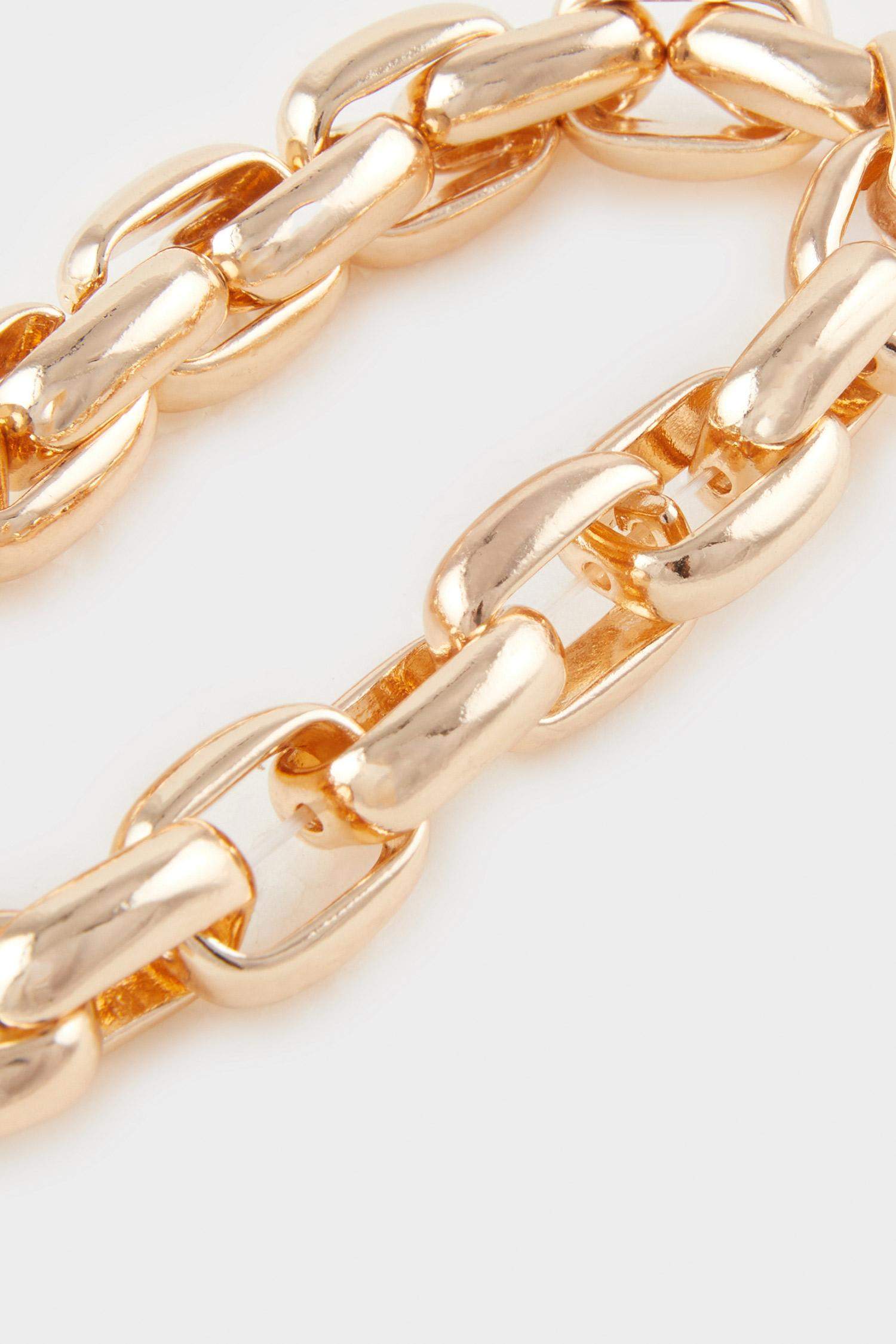 Kadın Kalın Zincir Gold Bileklik