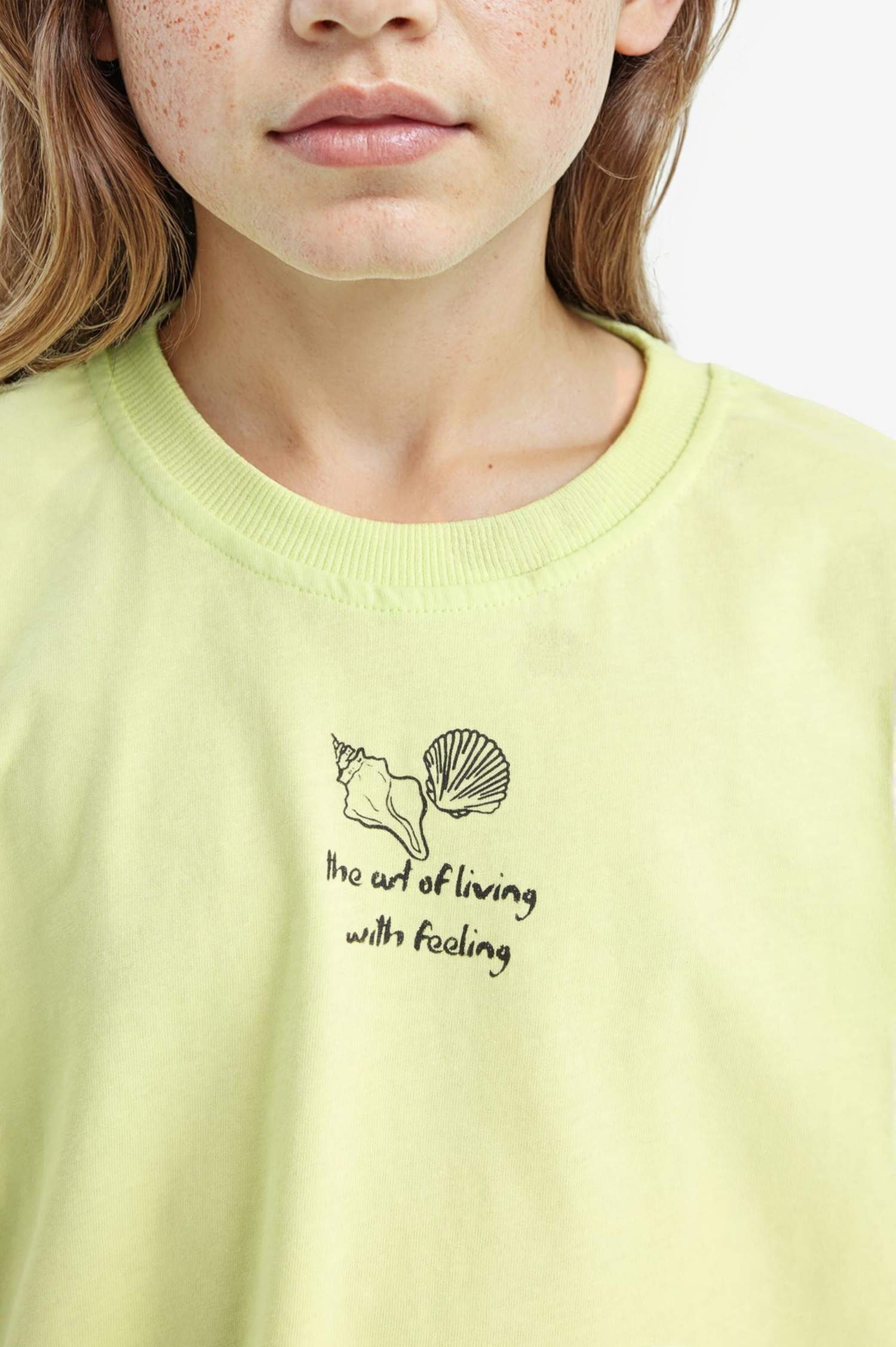 Girl Crew Neck Printed Short Sleeve T-Shirt