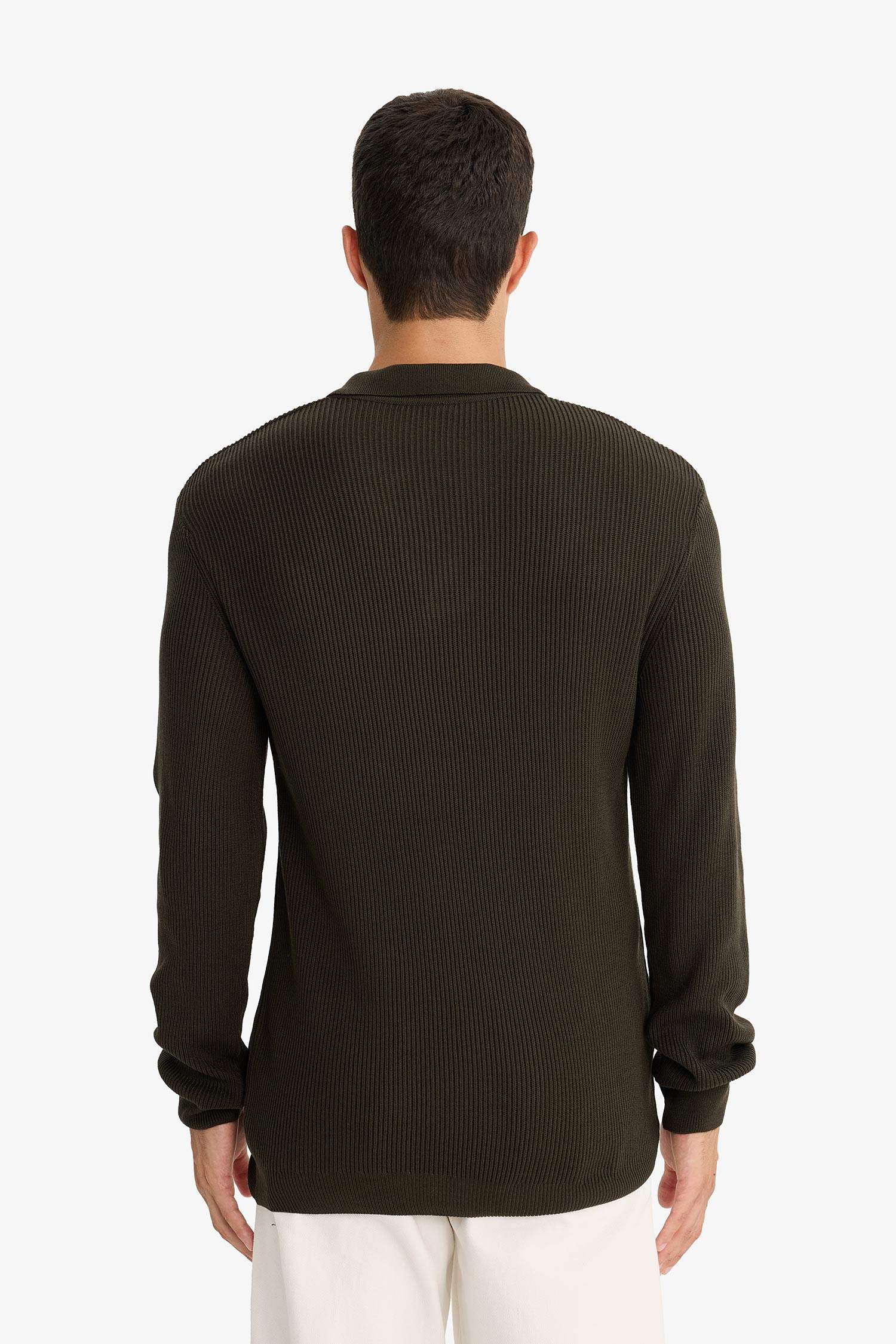 Standart Fit Polo Yaka Triko Kazak 