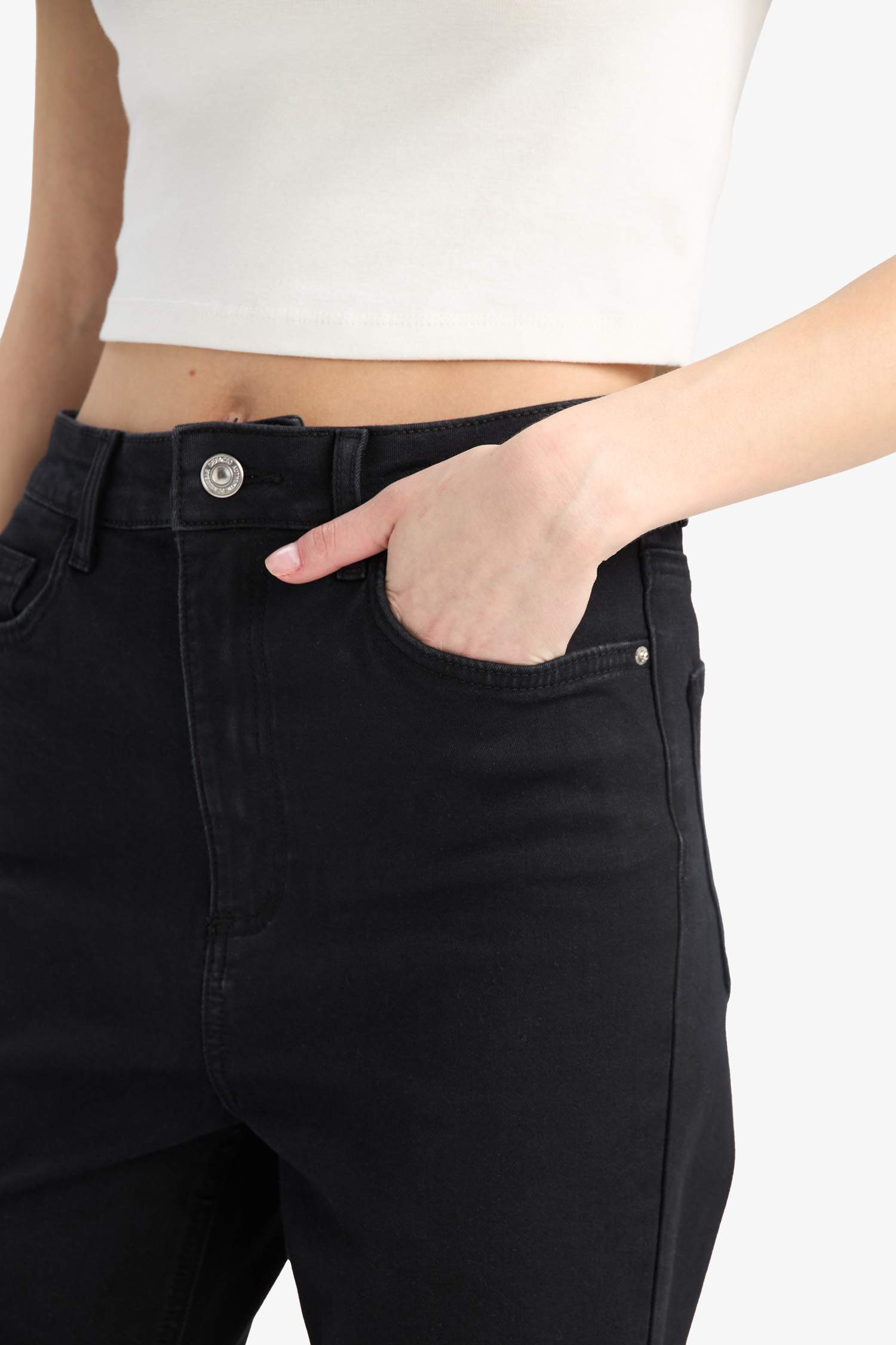 Mia Normal Waist Bell-bottom Long Jeans
