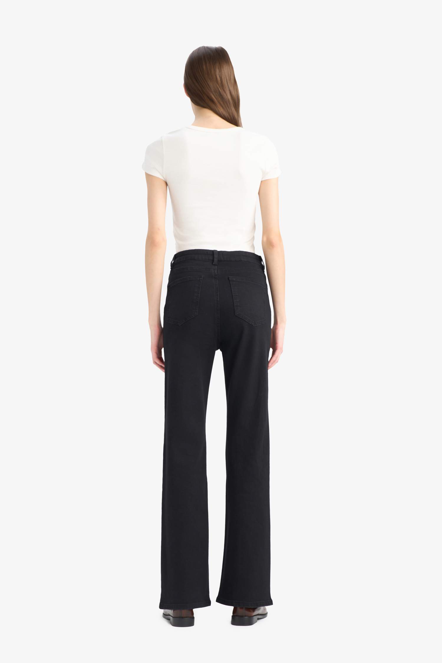 Mia Normal Waist Bell-bottom Long Jeans