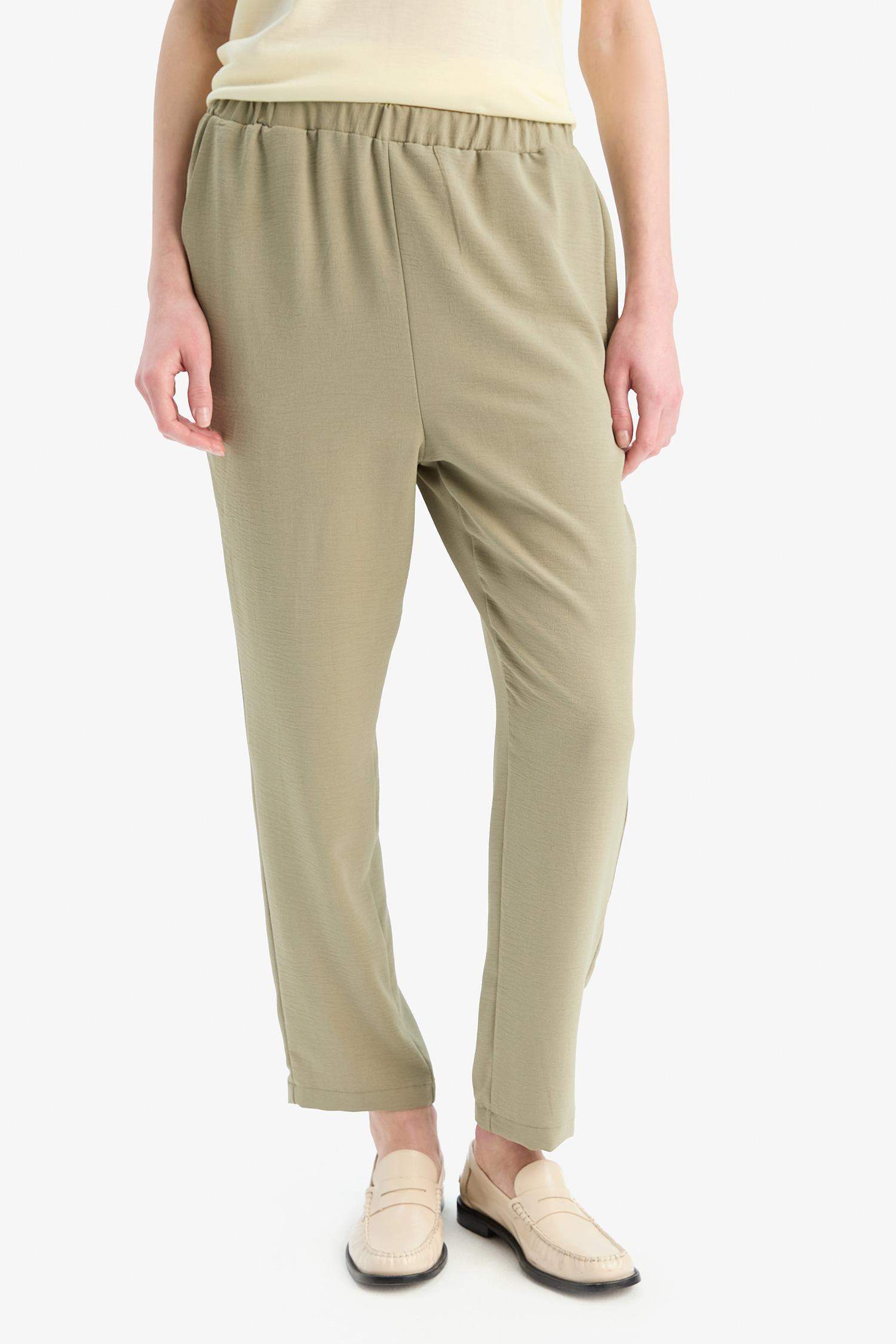 Straight Fit Cepli Basic Düz Aerobin Pantolon