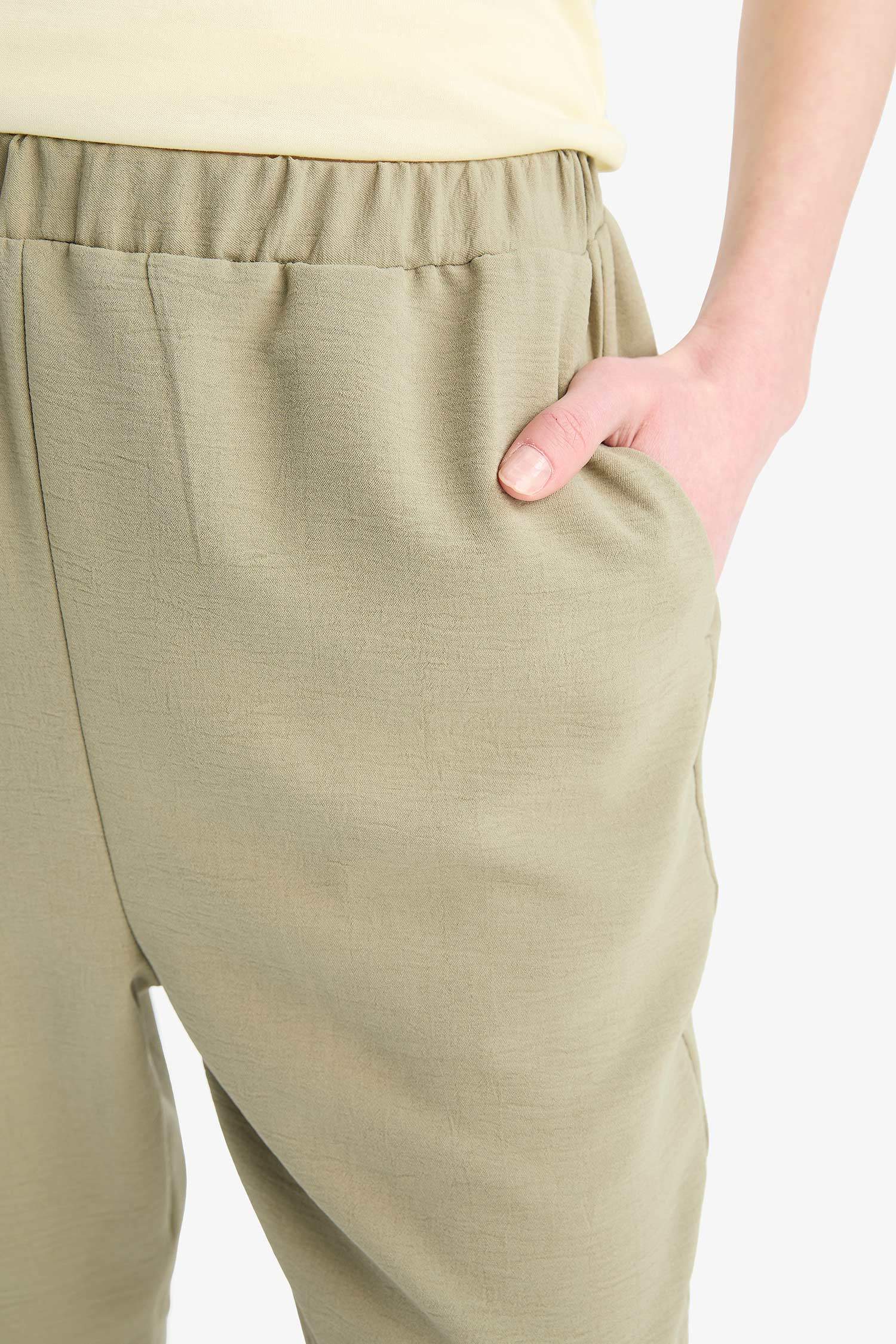 Straight Fit Cepli Basic Düz Aerobin Pantolon