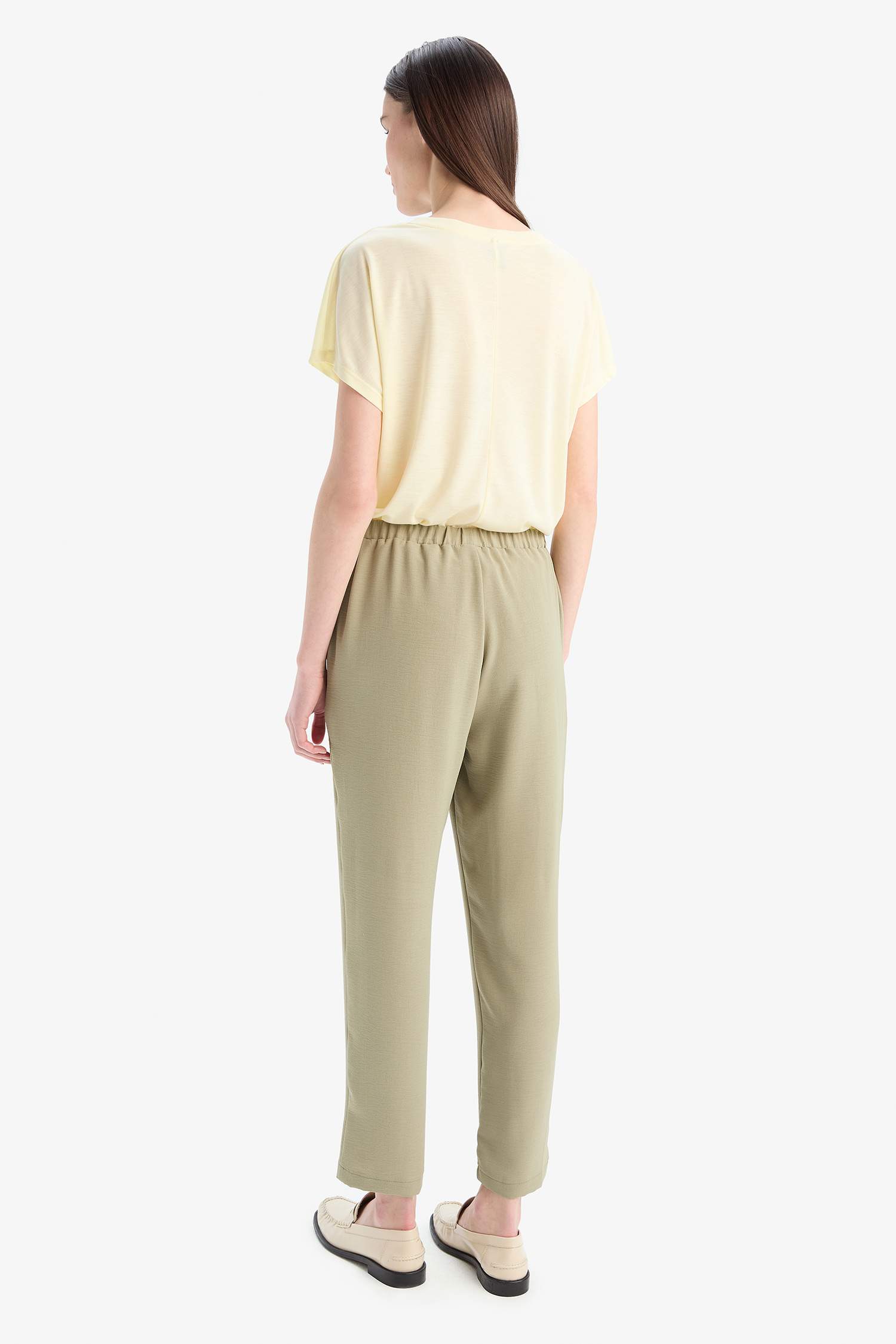 Straight Fit Cepli Basic Düz Aerobin Pantolon