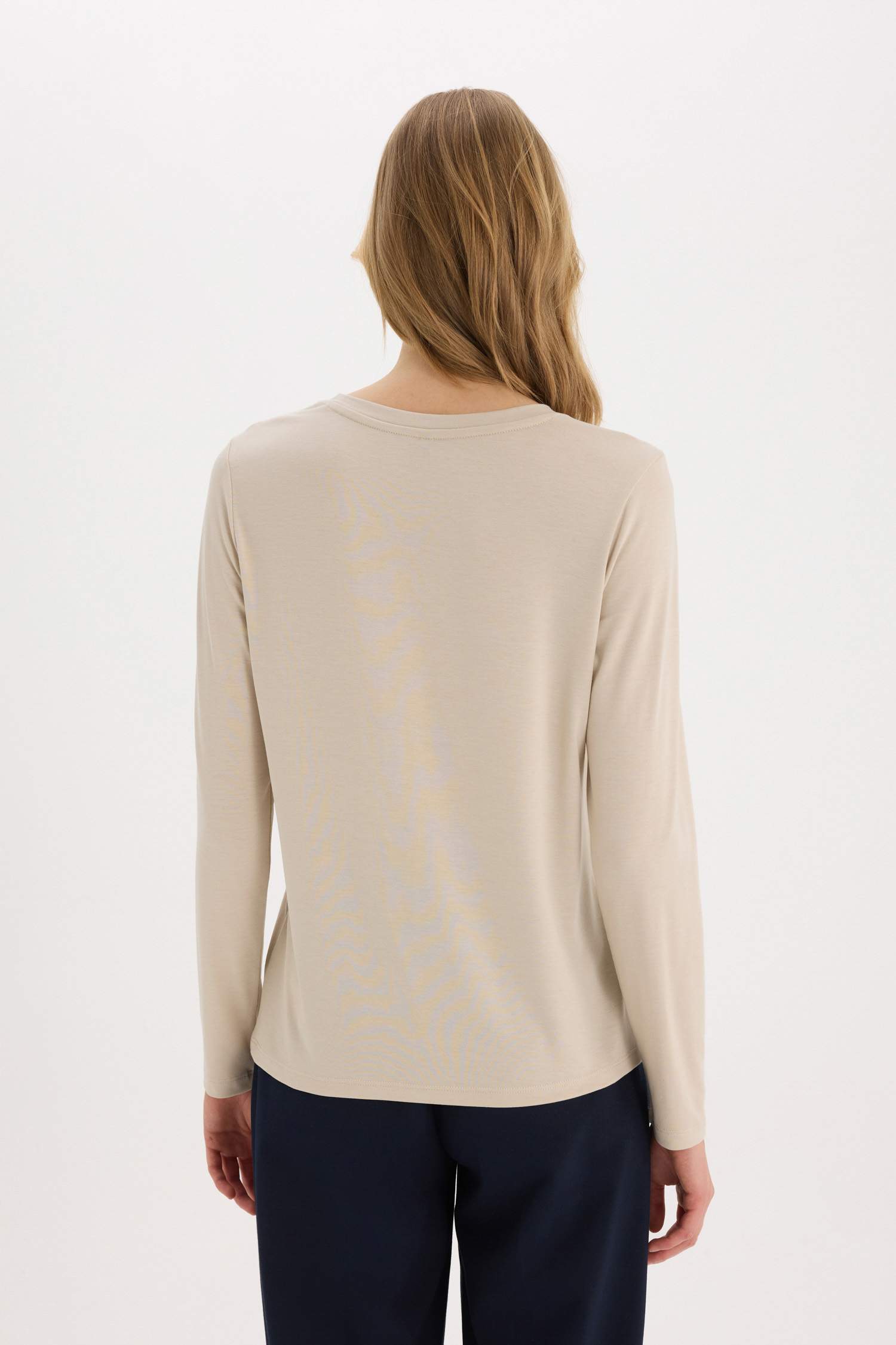 Regular Fit Crew Neck Printed Long Sleeve T-Shirt