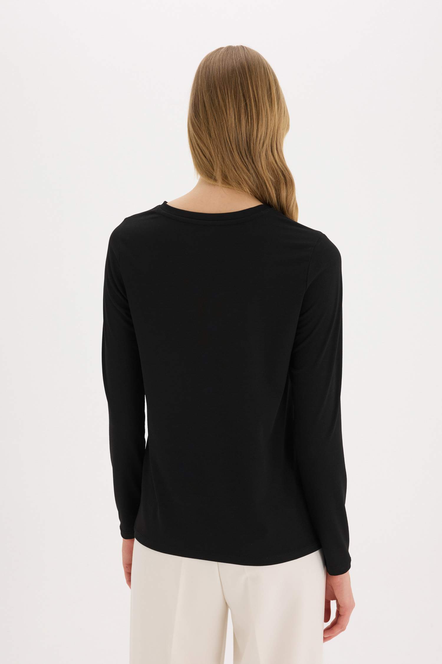 Regular Fit Bisiklet Yaka Hayvan Baskılı Uzun Kollu Tişört