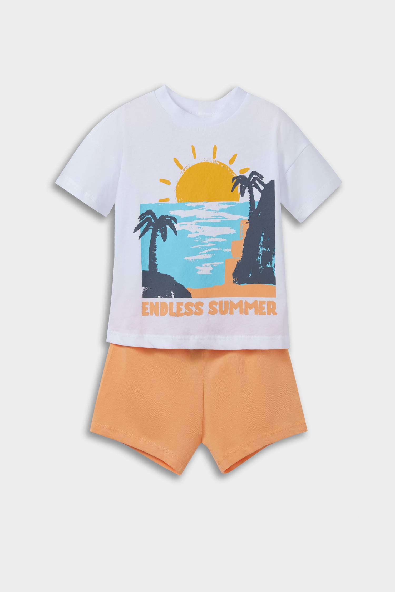 سيت بيبي ولادي شورت وتيشيرت بطبعة نخيل - قطعتين