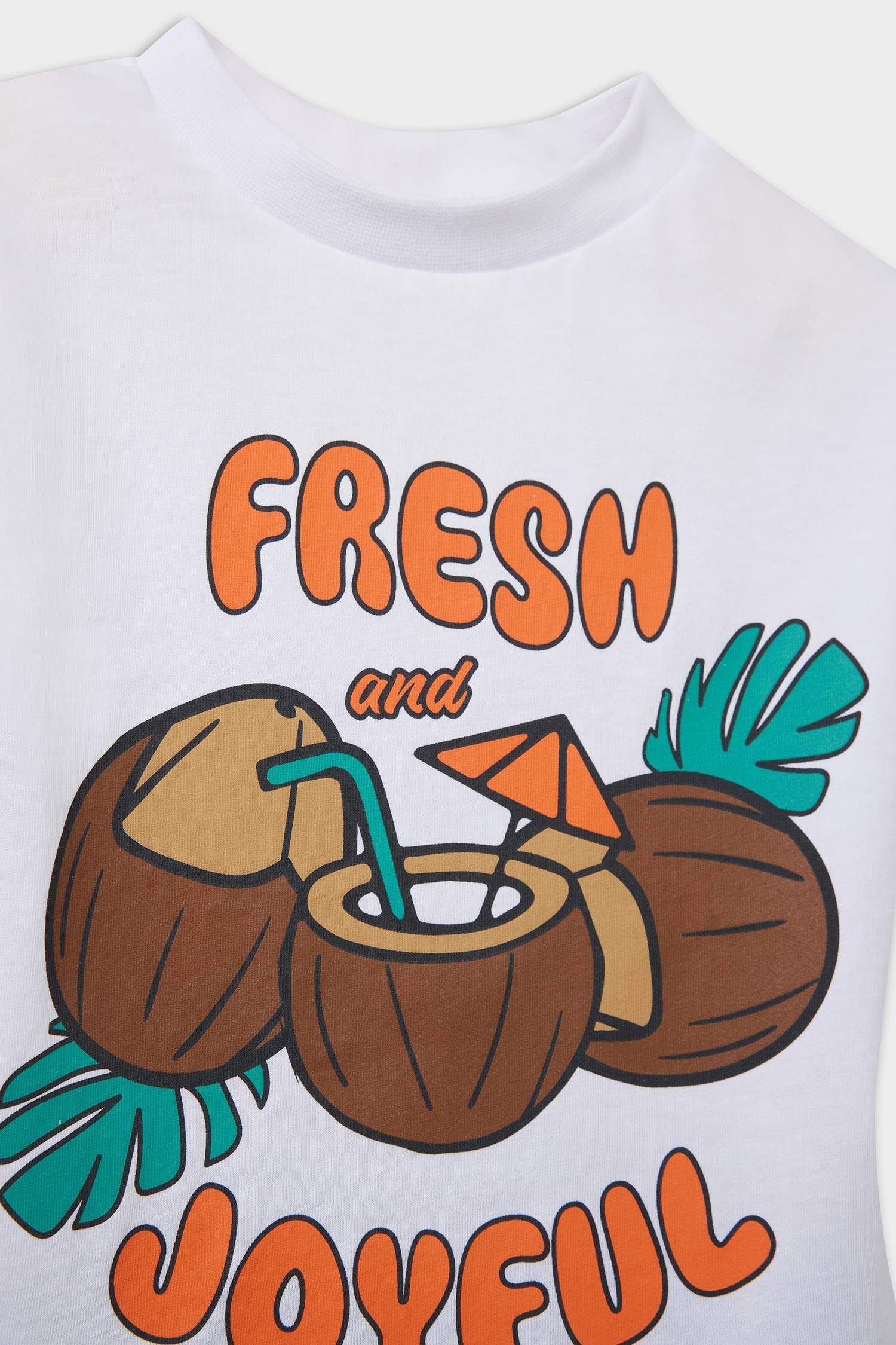 Erkek Bebek 2'li Takım Baskılı Kısa Kollu Tişört Beli Lastikli Şort