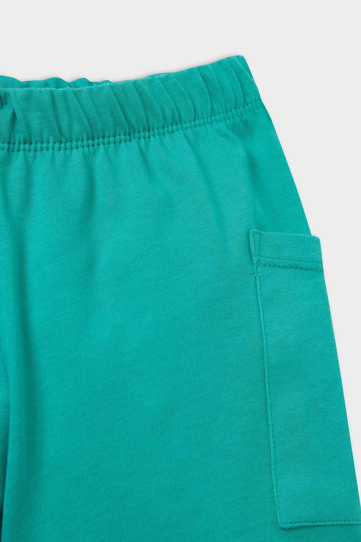 Erkek Bebek 2'li Takım Baskılı Kısa Kollu Tişört Beli Lastikli Şort