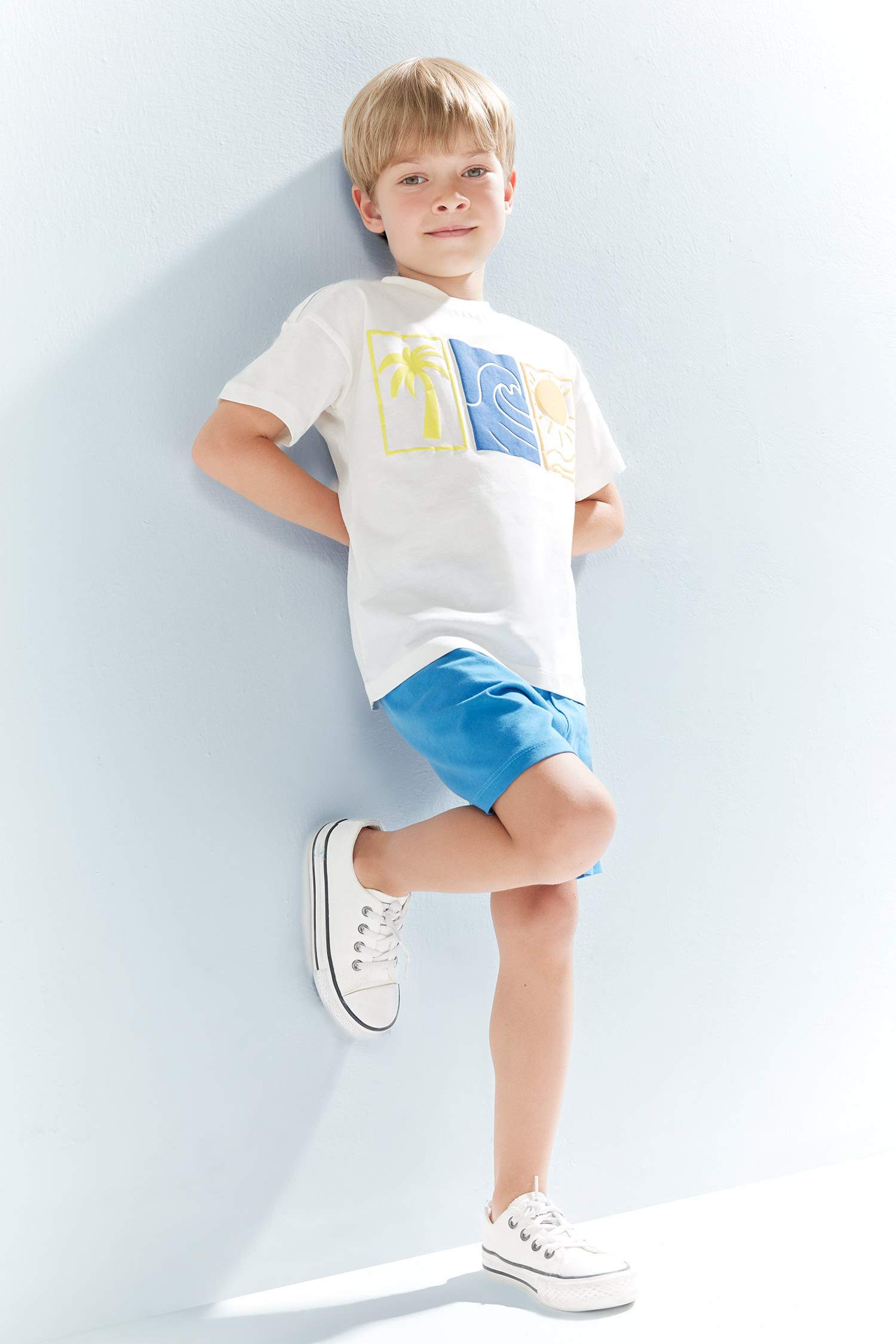 Baby Boy Palm Patterned 2 Piece Set