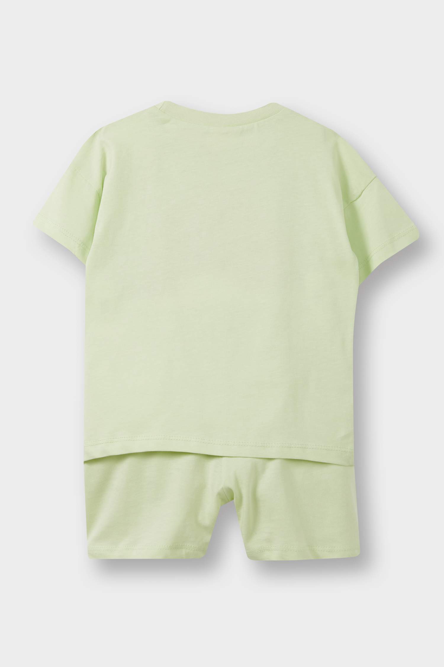 طقم بيبي اولادي شورت وتيشيرت قصة عادية - قطعتين