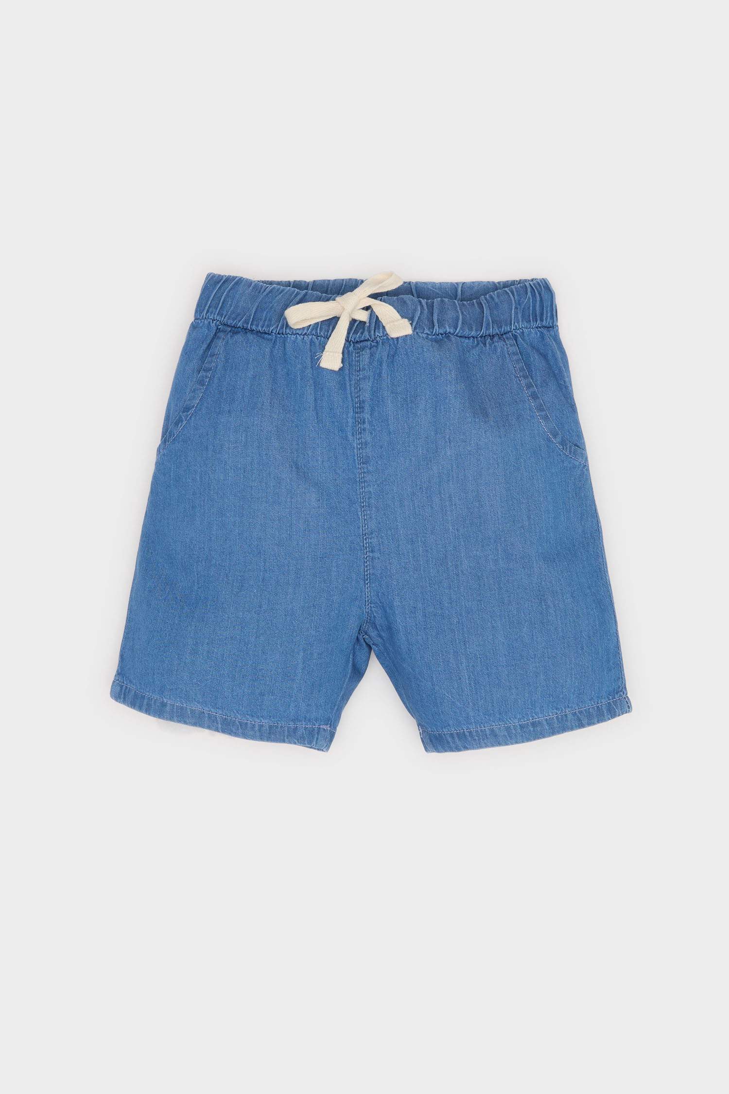 Baby Boy Regular Fit Elastic Band Denim Shorts