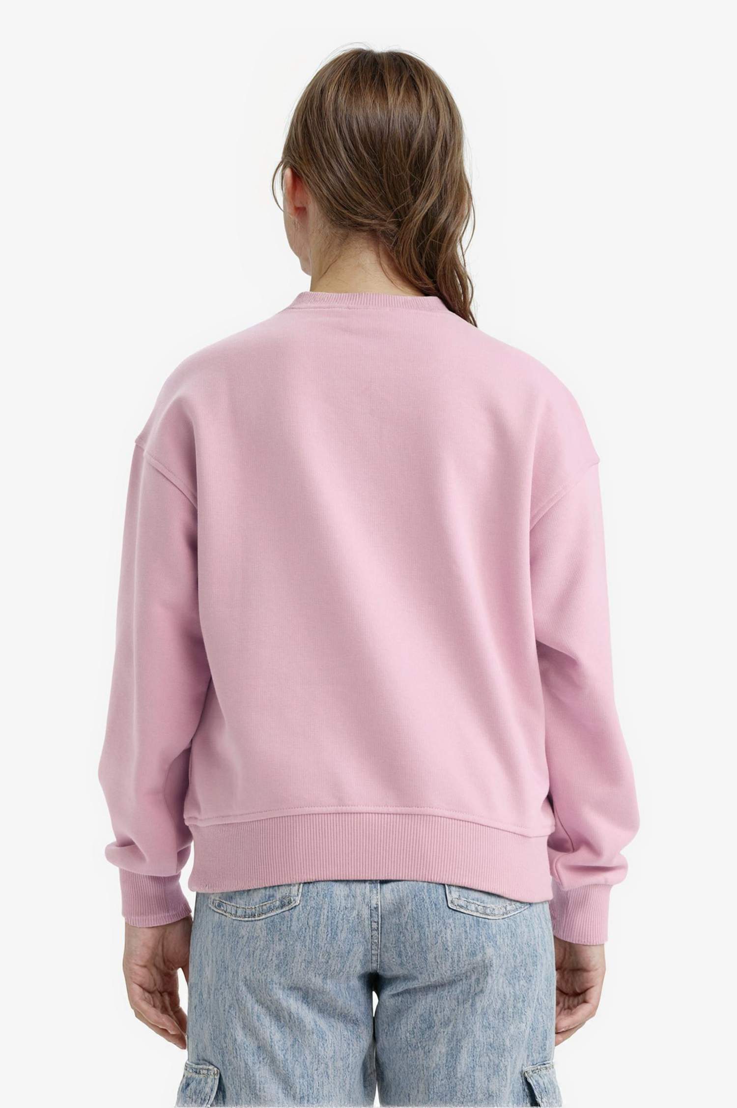 Girl Relax Fit Crew Neck Printed Sweatshirt