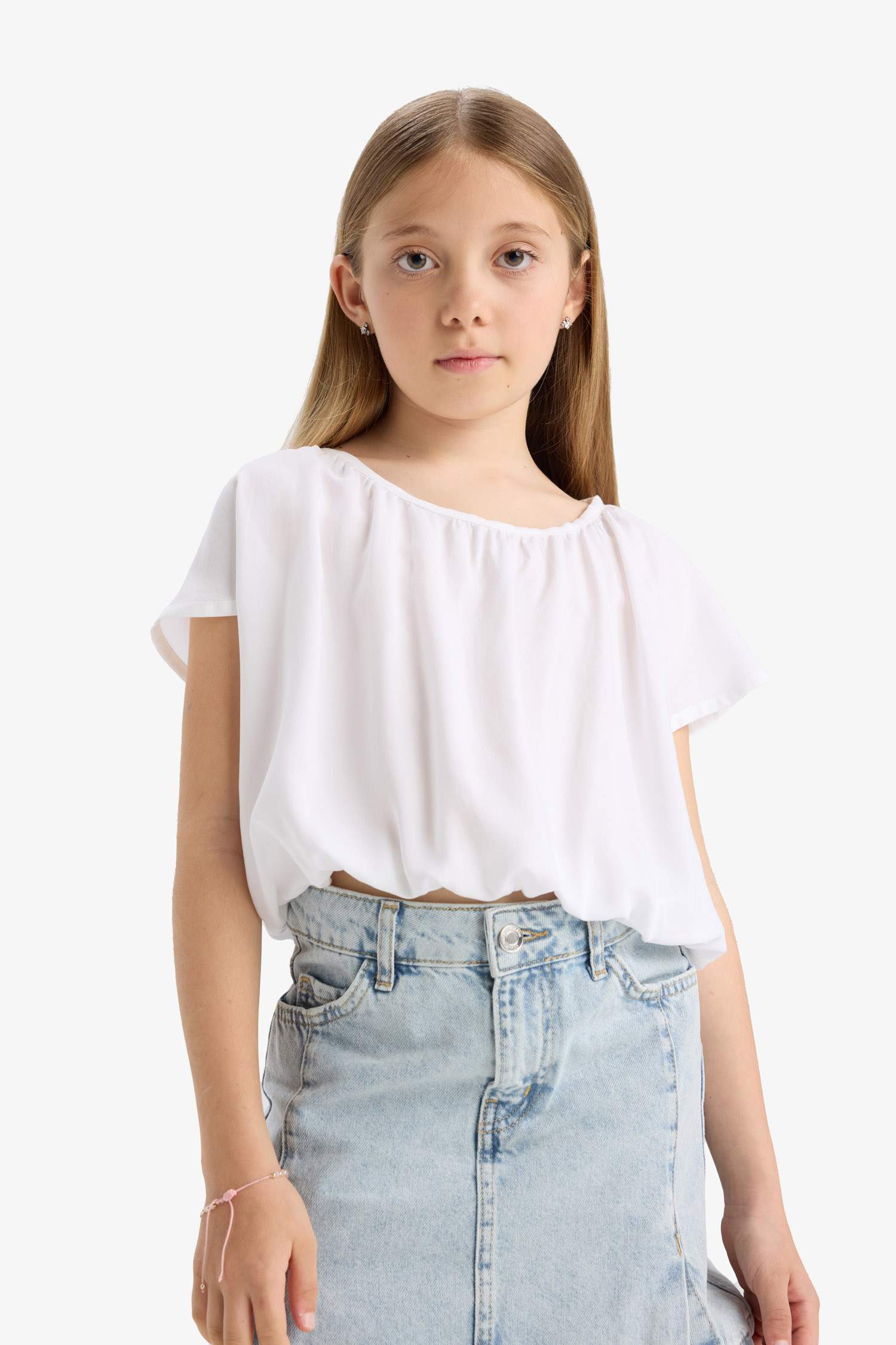 Girl Short Sleeve Blouse