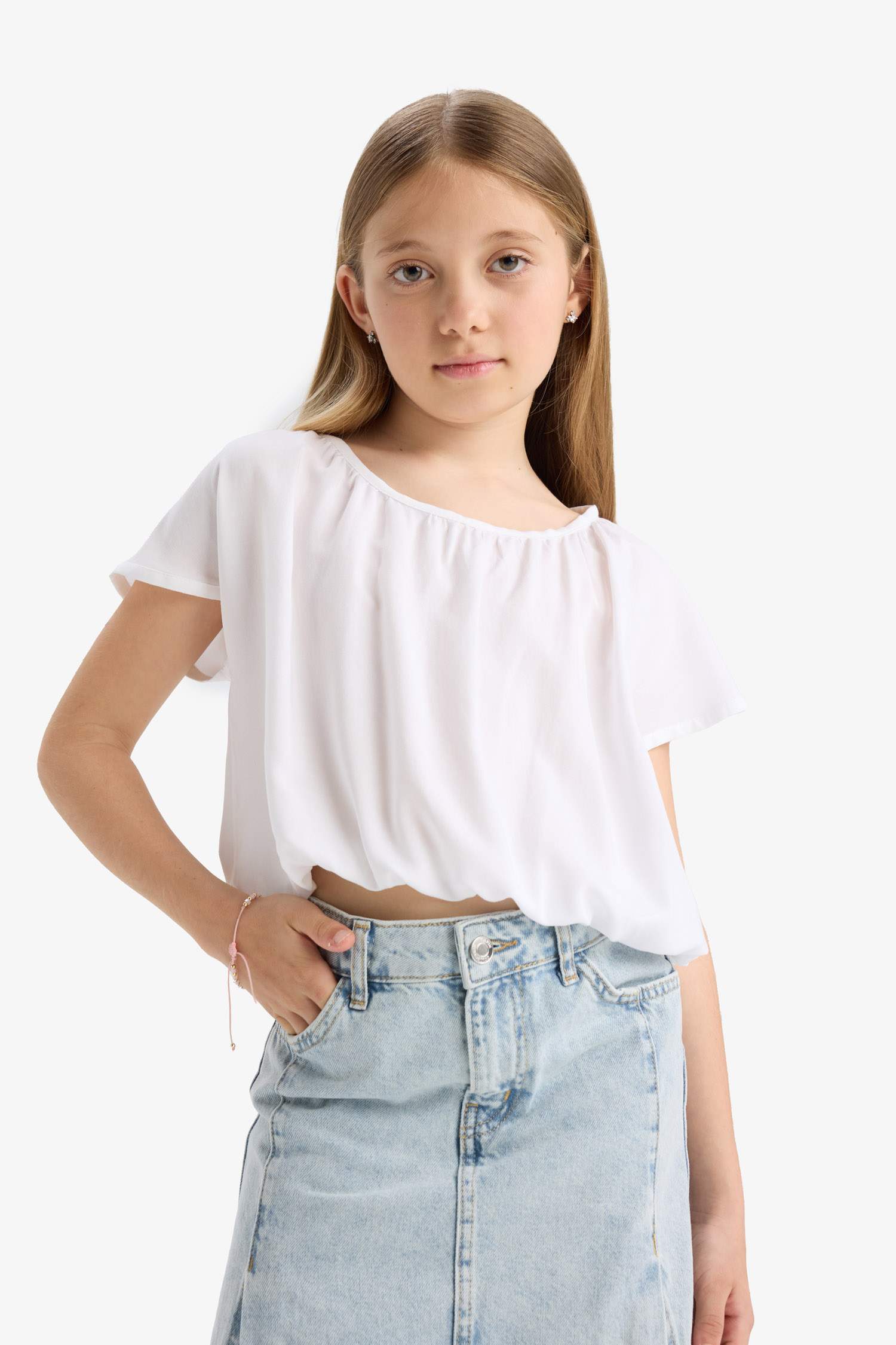 Girl Short Sleeve Blouse