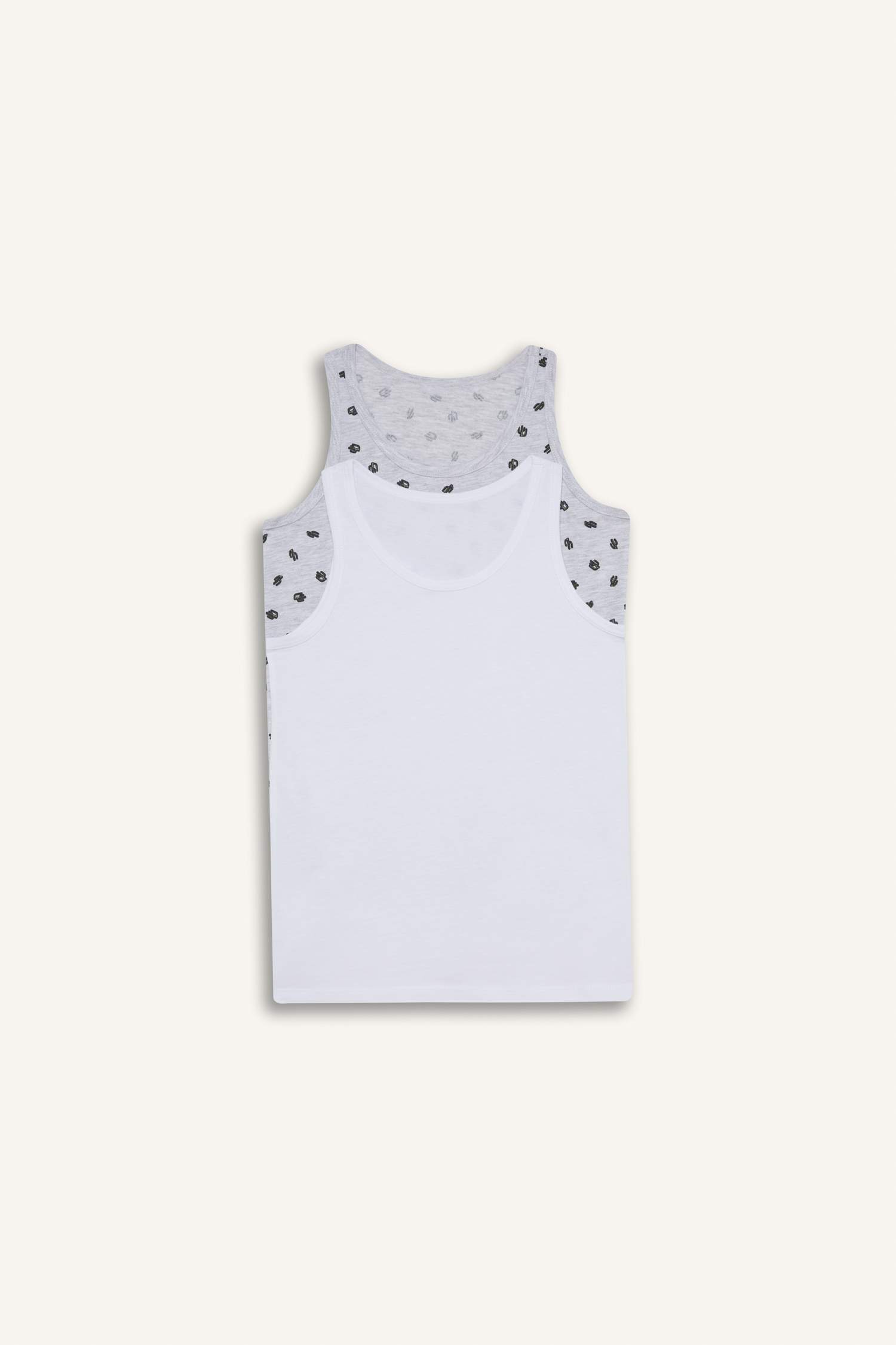 Erkek Çocuk Kaktüs Desenli 2'li Atlet