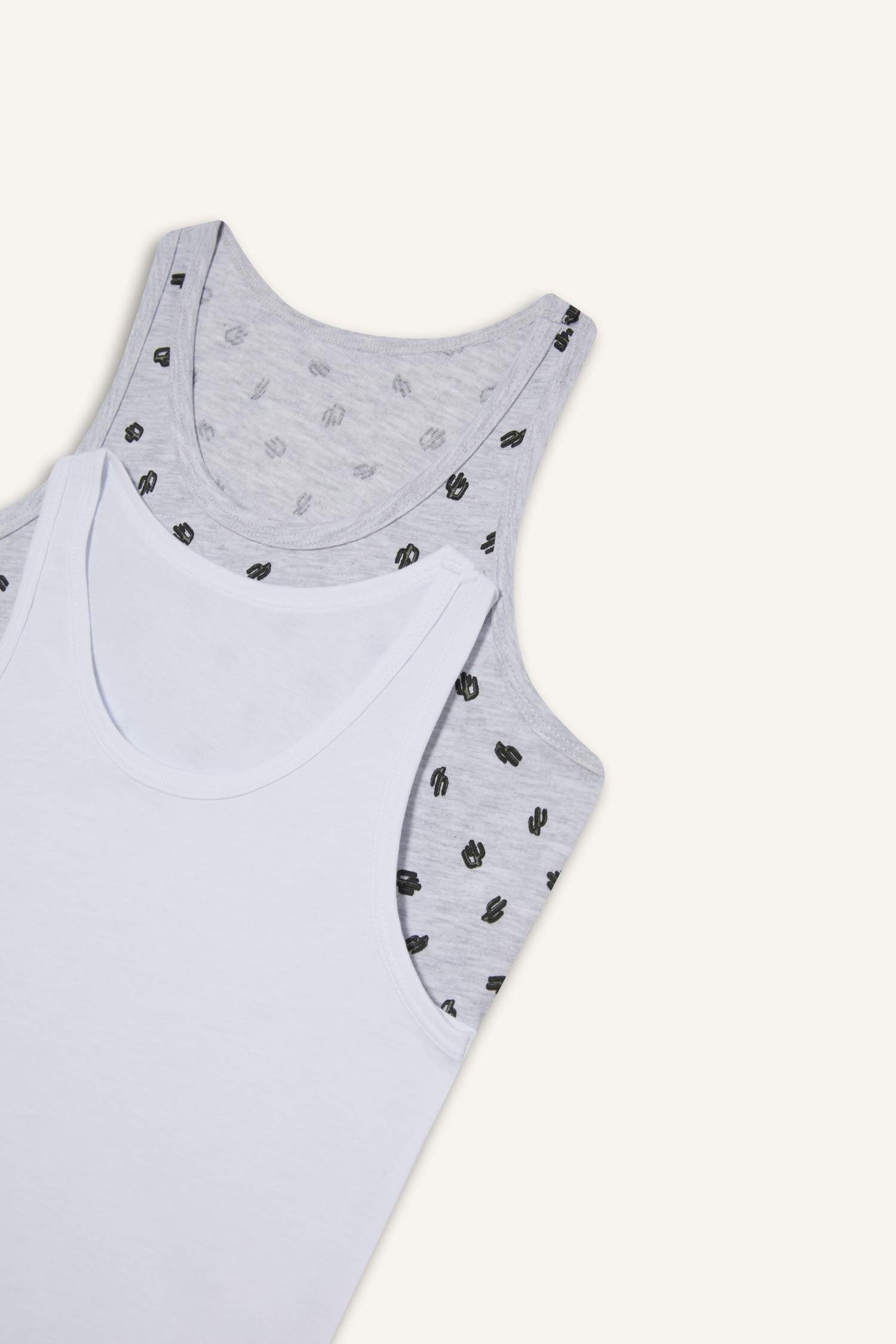 Erkek Çocuk Kaktüs Desenli 2'li Atlet