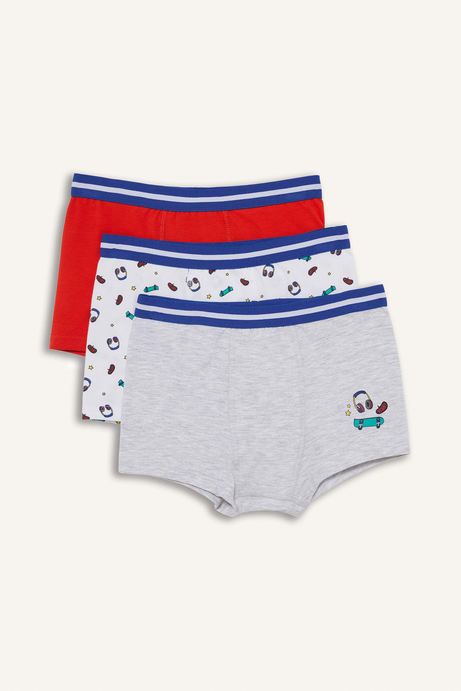 Boy Patterned 3 Piece Boxers