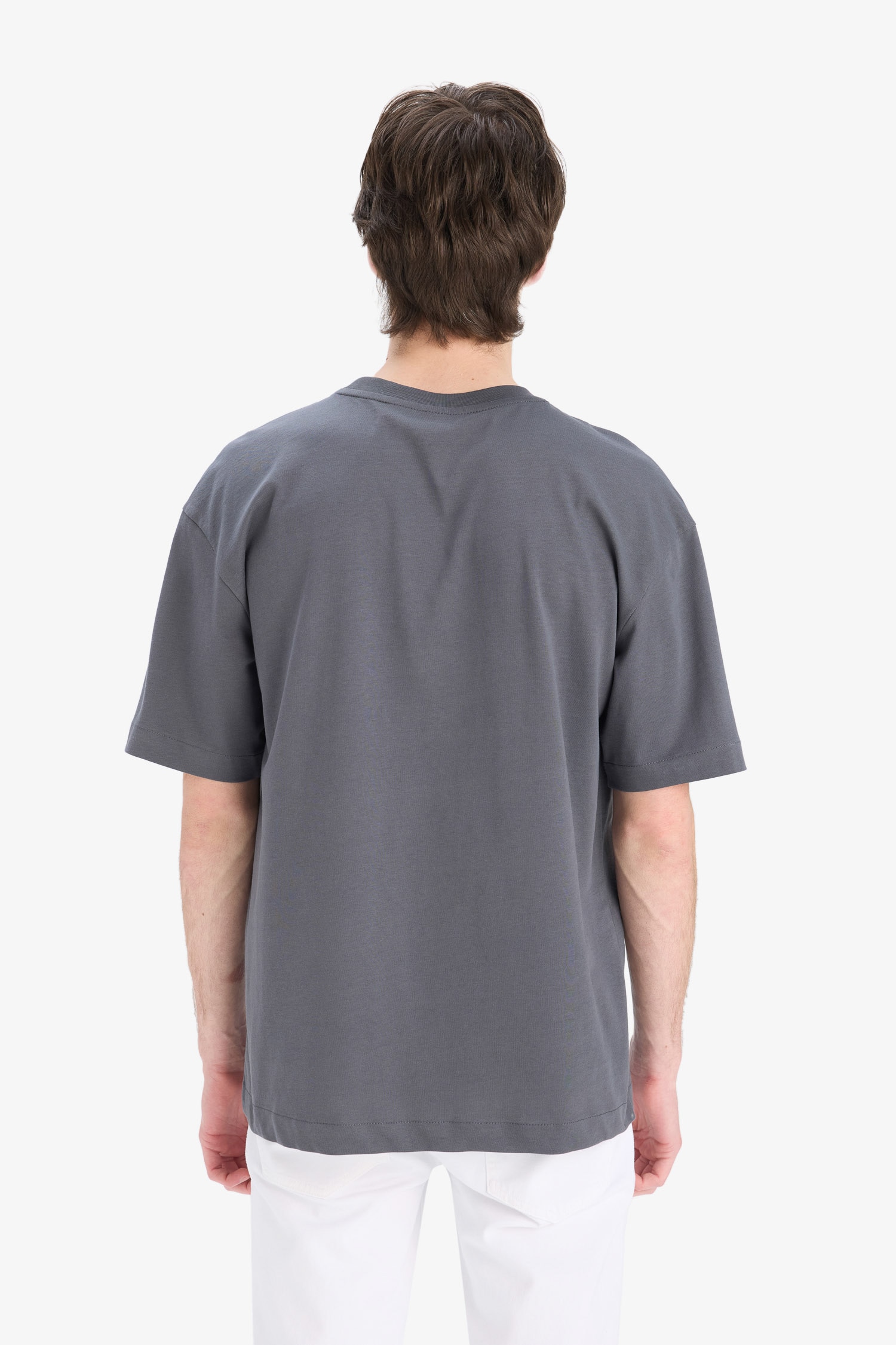 DeFacto %100 Pamuk Oversize Basic Kısa Kollu Tişört görsel 4