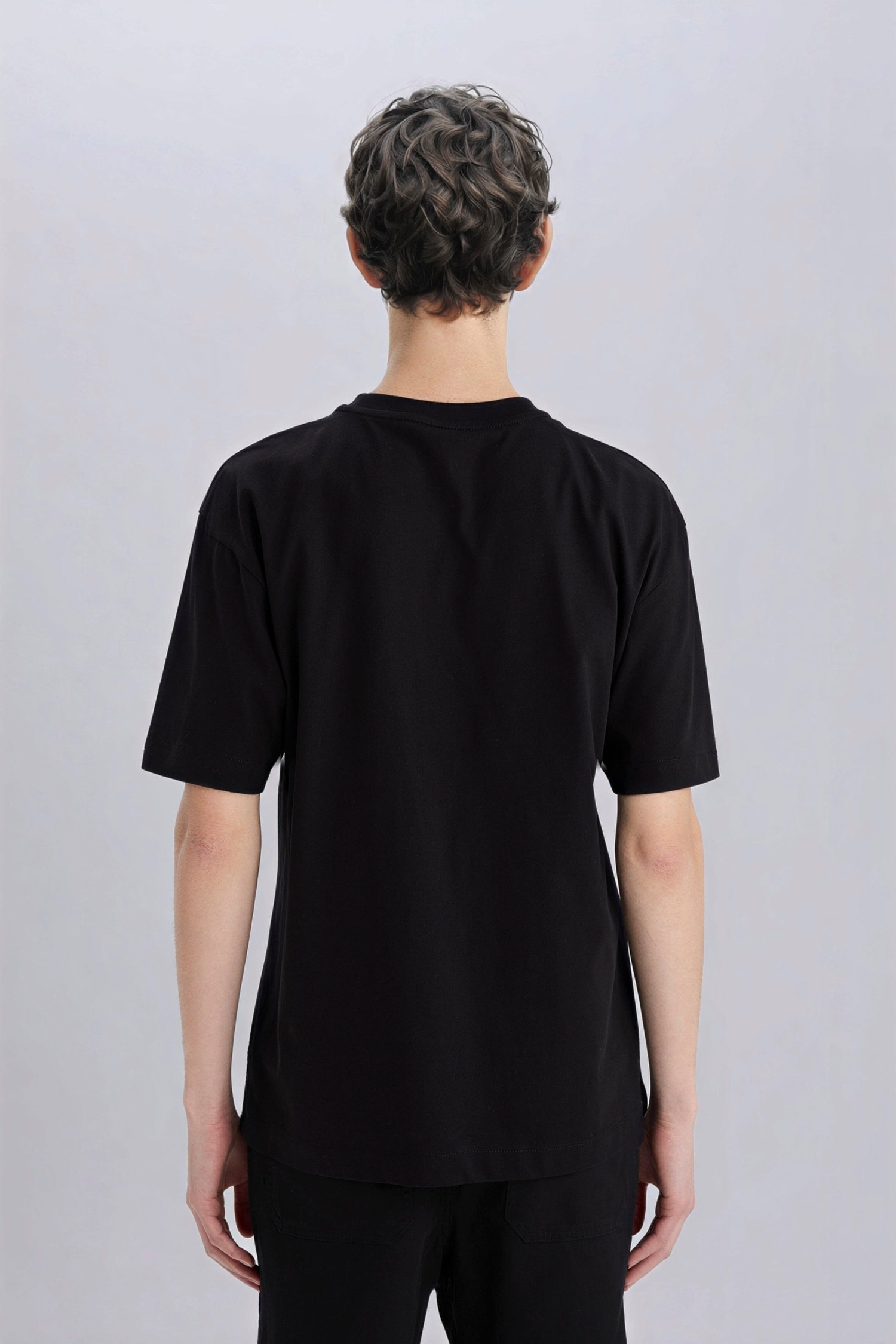 DeFacto %100 Pamuk Oversize Basic Kısa Kollu Tişört görsel 5