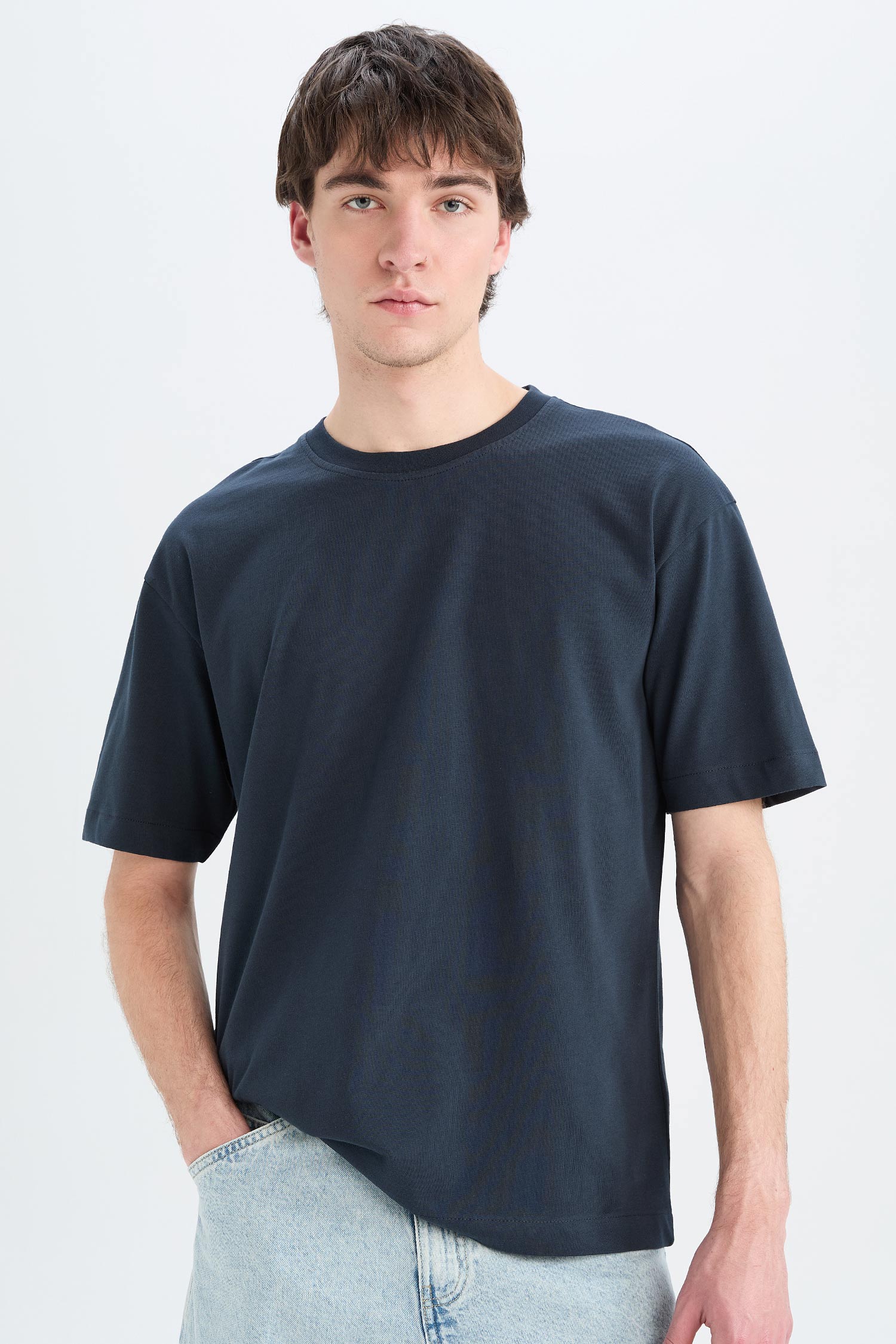 DeFacto %100 Pamuk Oversize Basic Kısa Kollu Tişört