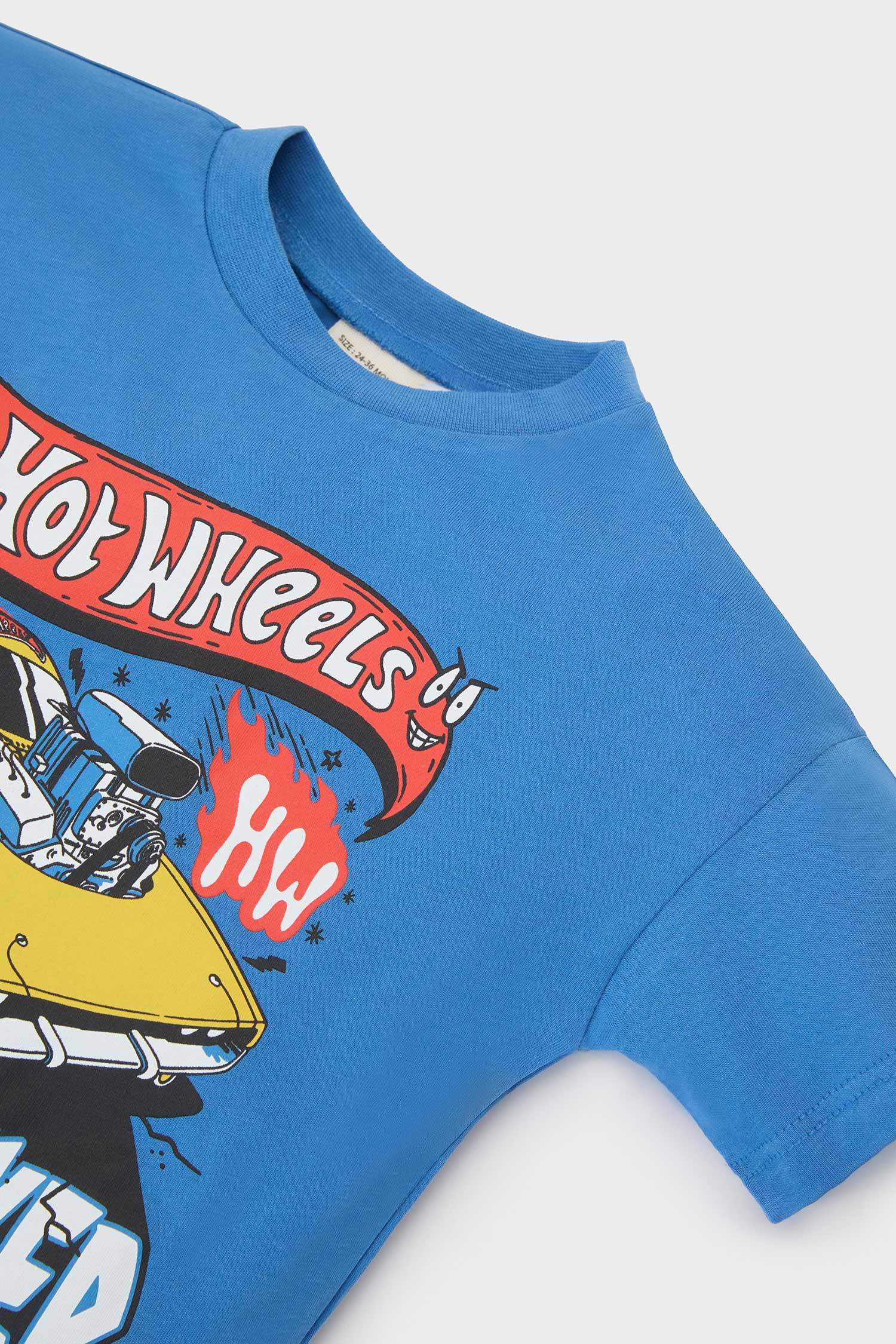 Ensemble T-shirt imprimé Hot Wheels et Short pour garçon