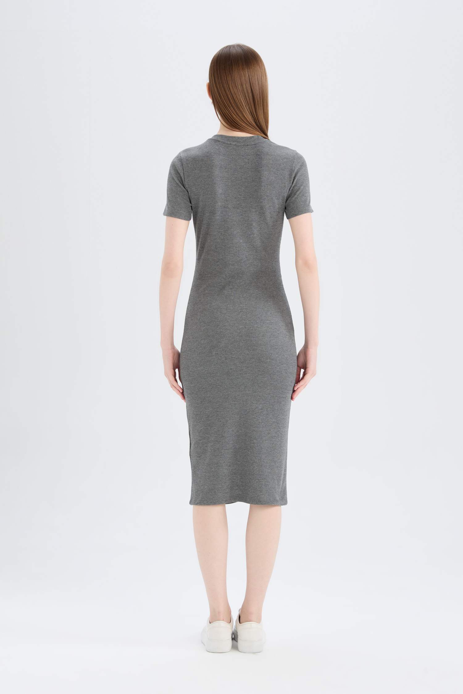 Bodycon Crew Neck Camisole Midi Dress