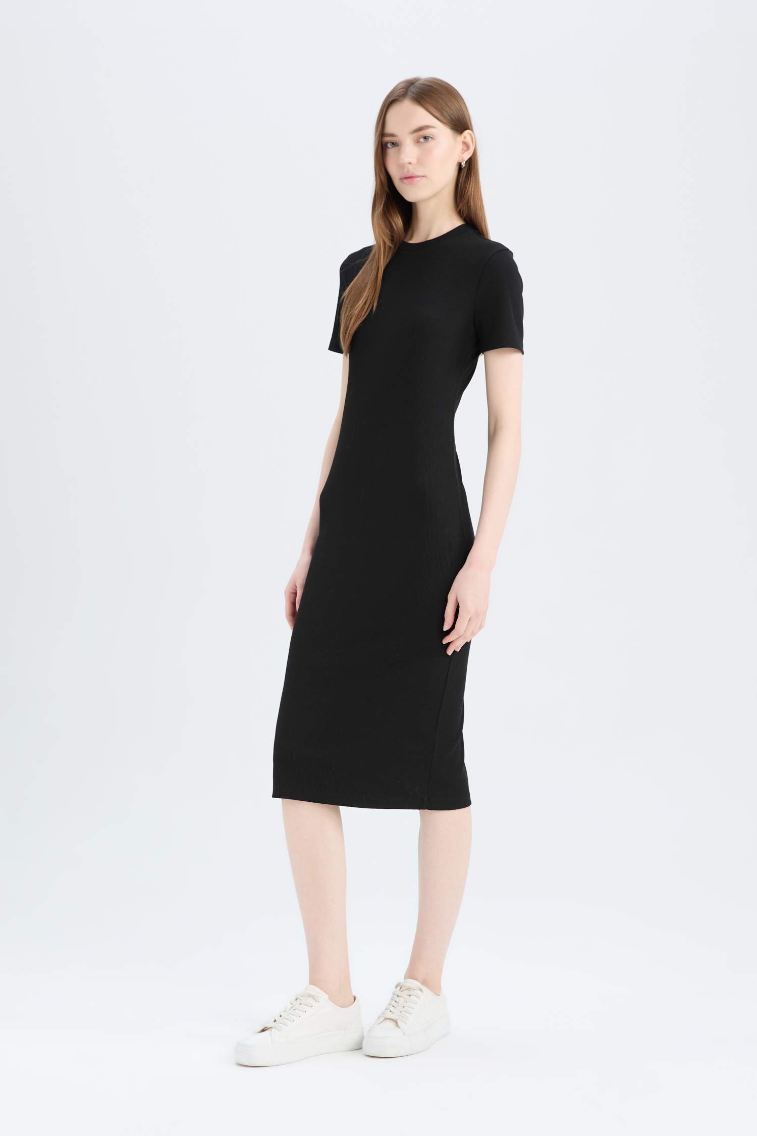 Bodycon Crew Neck Camisole Midi Dress