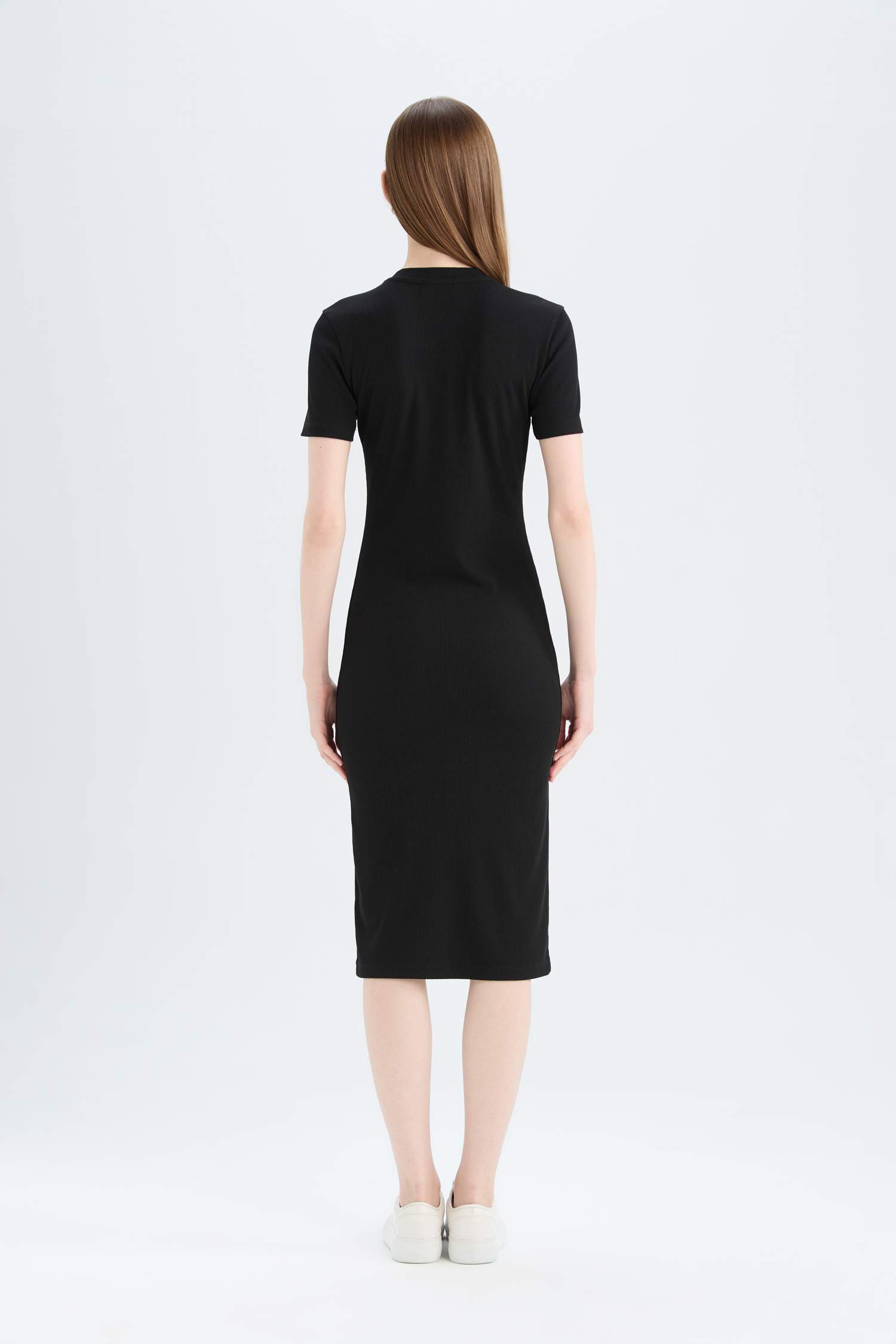 Bodycon Crew Neck Camisole Midi Dress