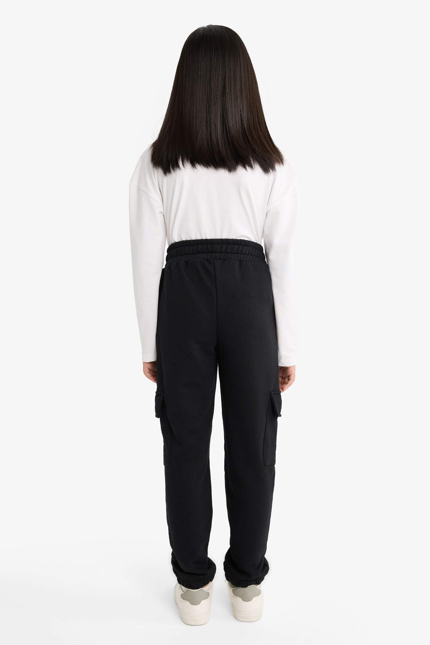 Kız Çocuk Beli Lastikli Kargo Jogger Eşofman Altı