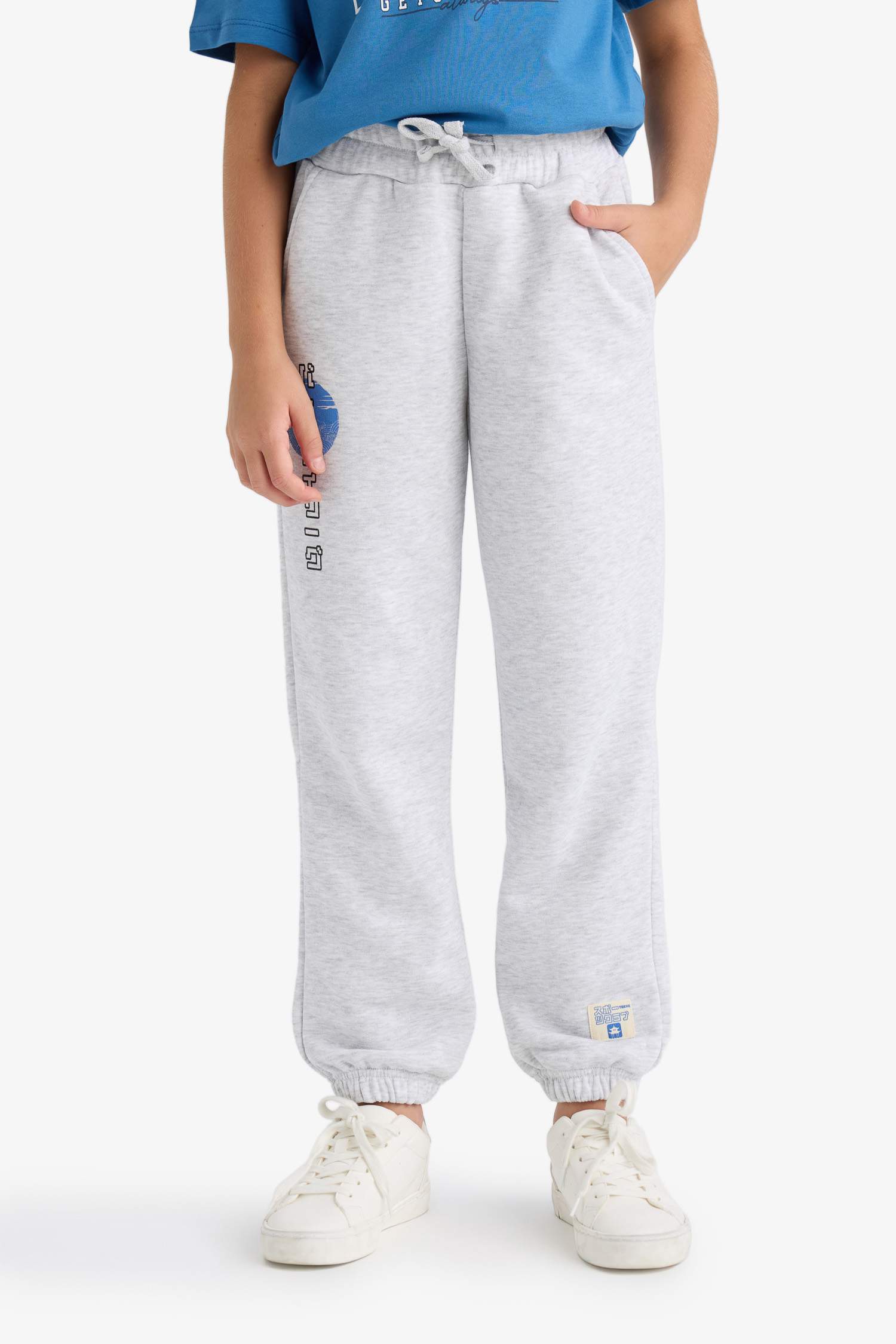 بنطلون سويت بانتس بناتي جوجر بأستك من تحت